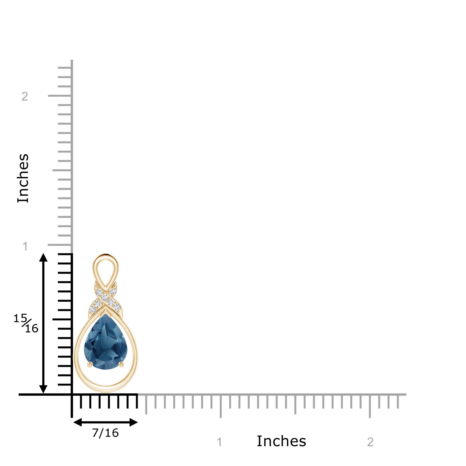 A - London Blue Topaz / 1.94 CT / 14 KT Yellow Gold