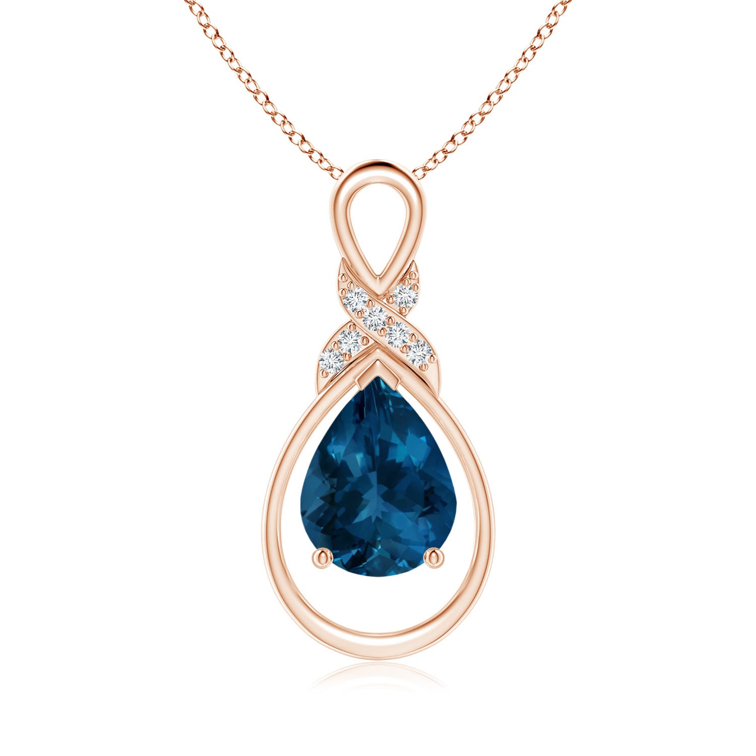 AAA - London Blue Topaz / 1.94 CT / 14 KT Rose Gold