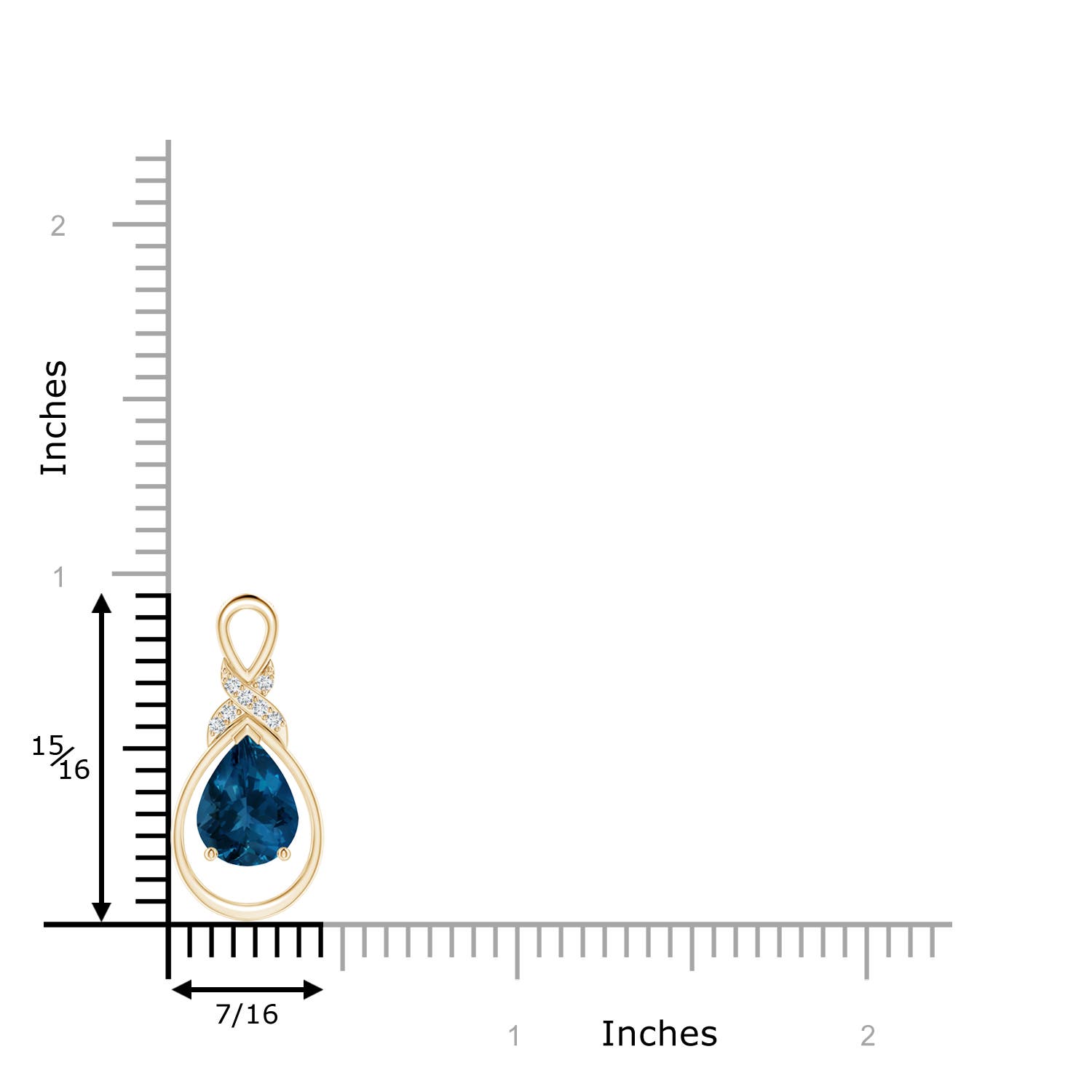 AAA - London Blue Topaz / 1.94 CT / 14 KT Yellow Gold