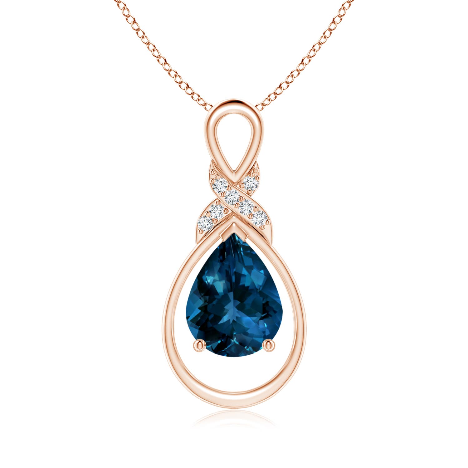 AAAA - London Blue Topaz / 1.94 CT / 14 KT Rose Gold