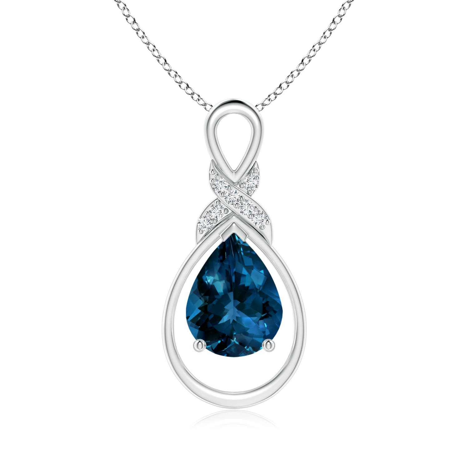 AAAA - London Blue Topaz / 1.94 CT / 14 KT White Gold