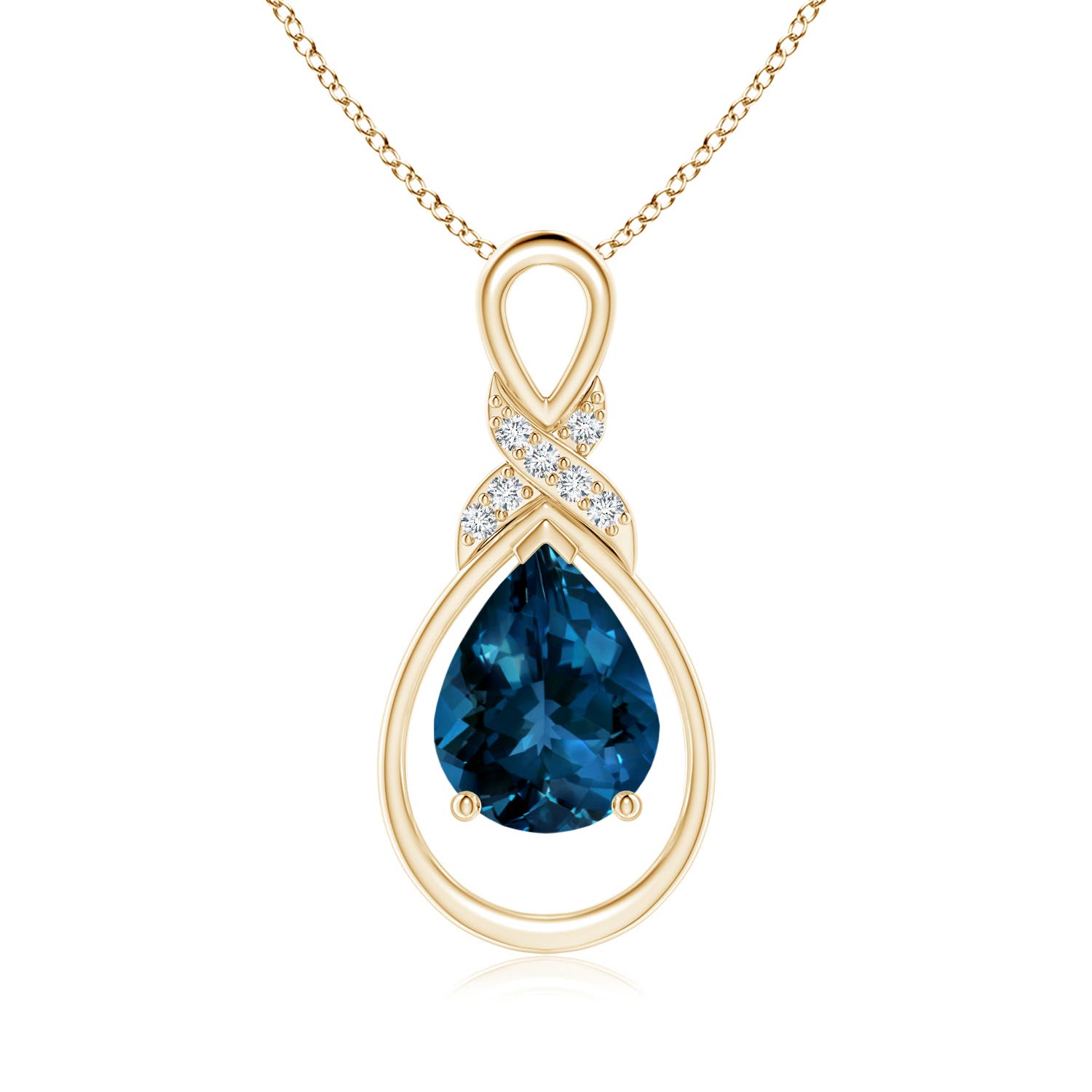 AAAA - London Blue Topaz / 1.94 CT / 14 KT Yellow Gold