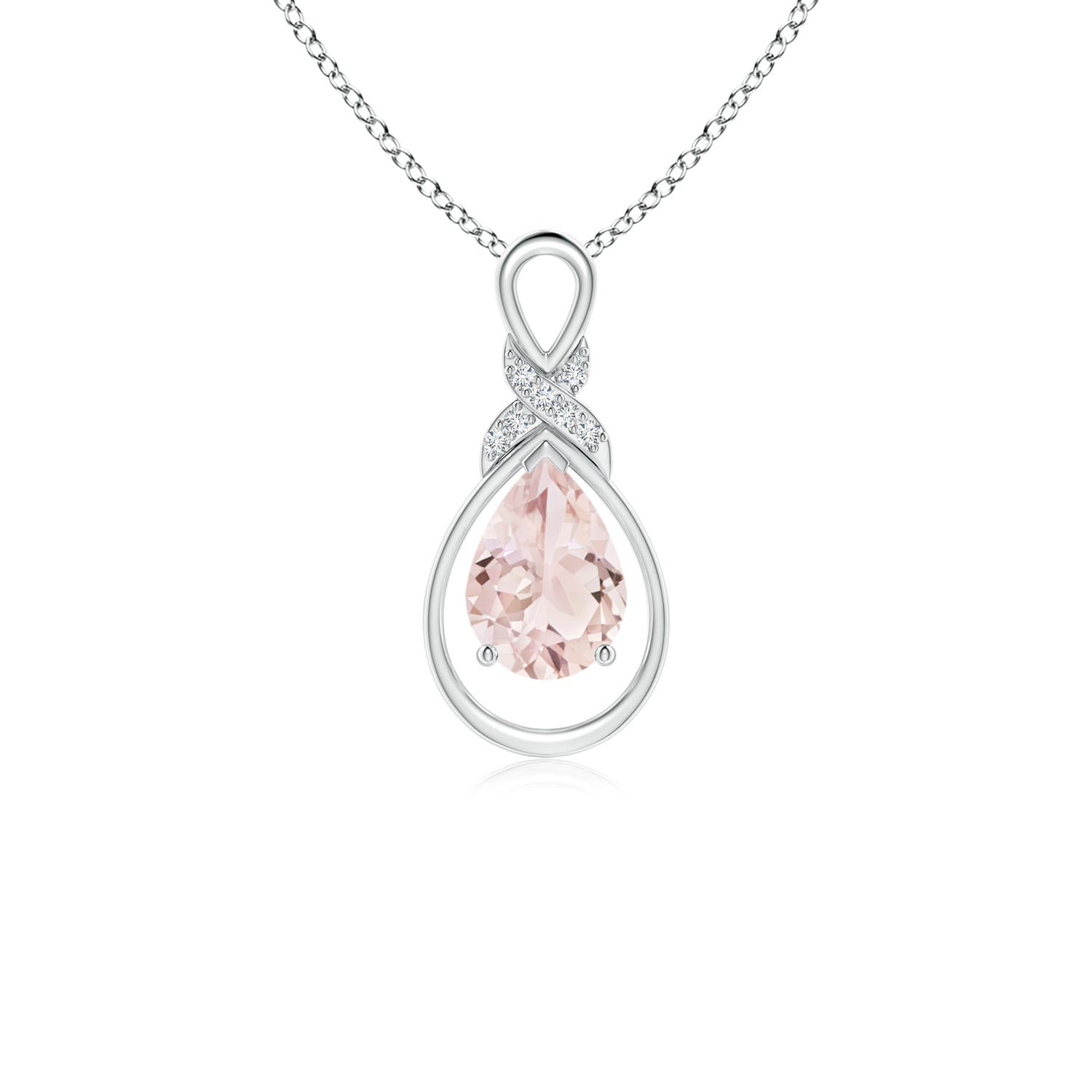 A - Morganite / 0.62 CT / 14 KT White Gold