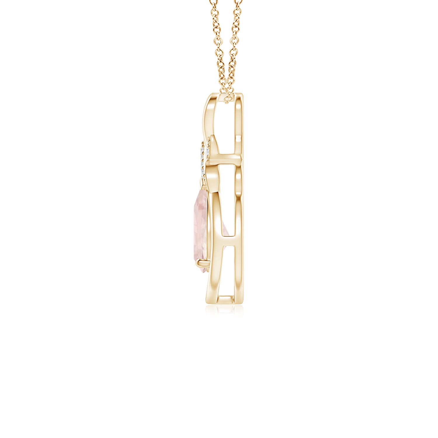 A - Morganite / 0.62 CT / 14 KT Yellow Gold