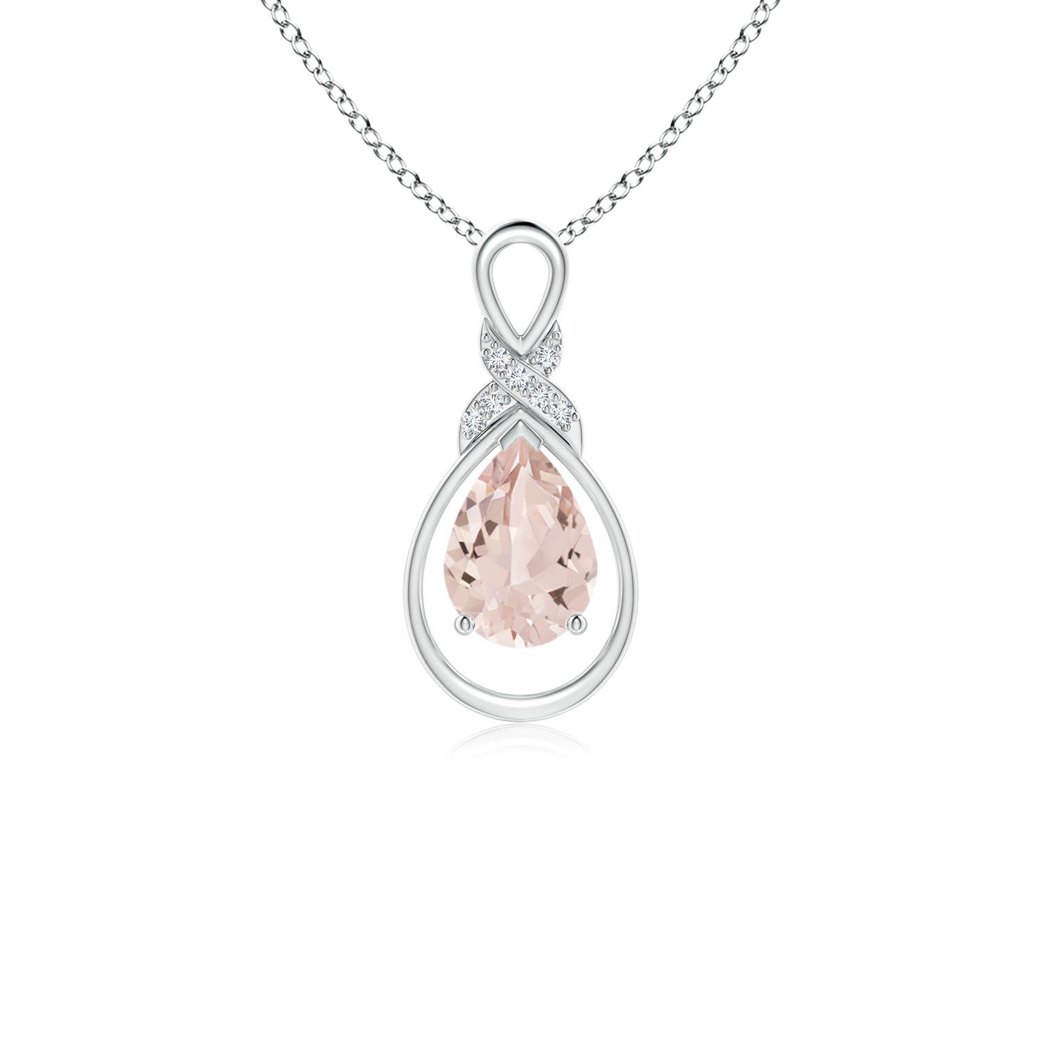 AA - Morganite / 0.62 CT / 14 KT White Gold