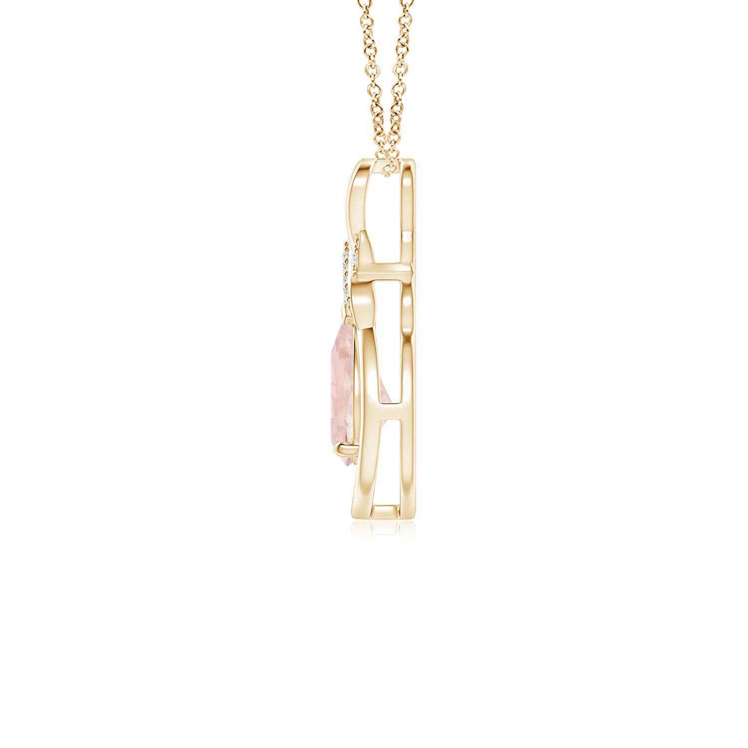 AA - Morganite / 0.62 CT / 14 KT Yellow Gold