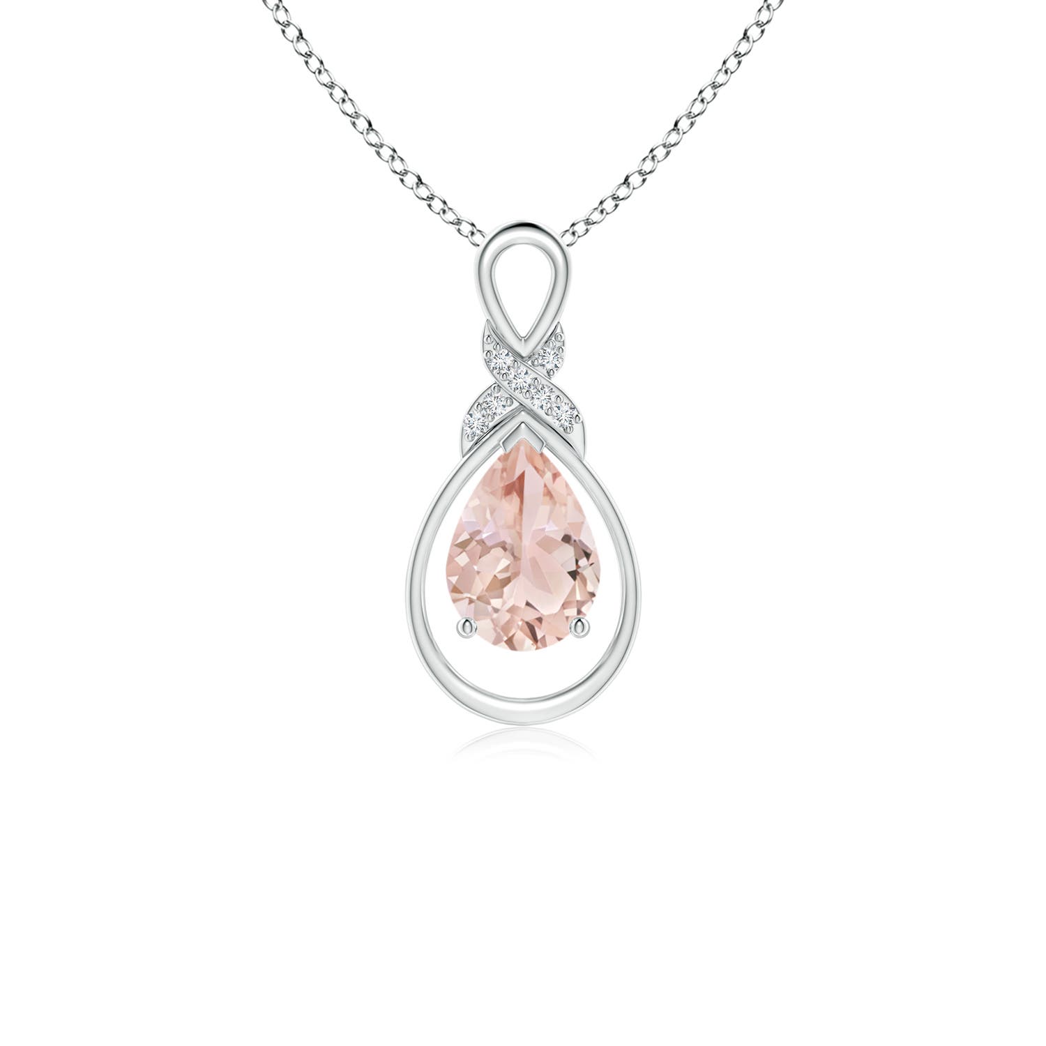 AAA - Morganite / 0.62 CT / 14 KT White Gold