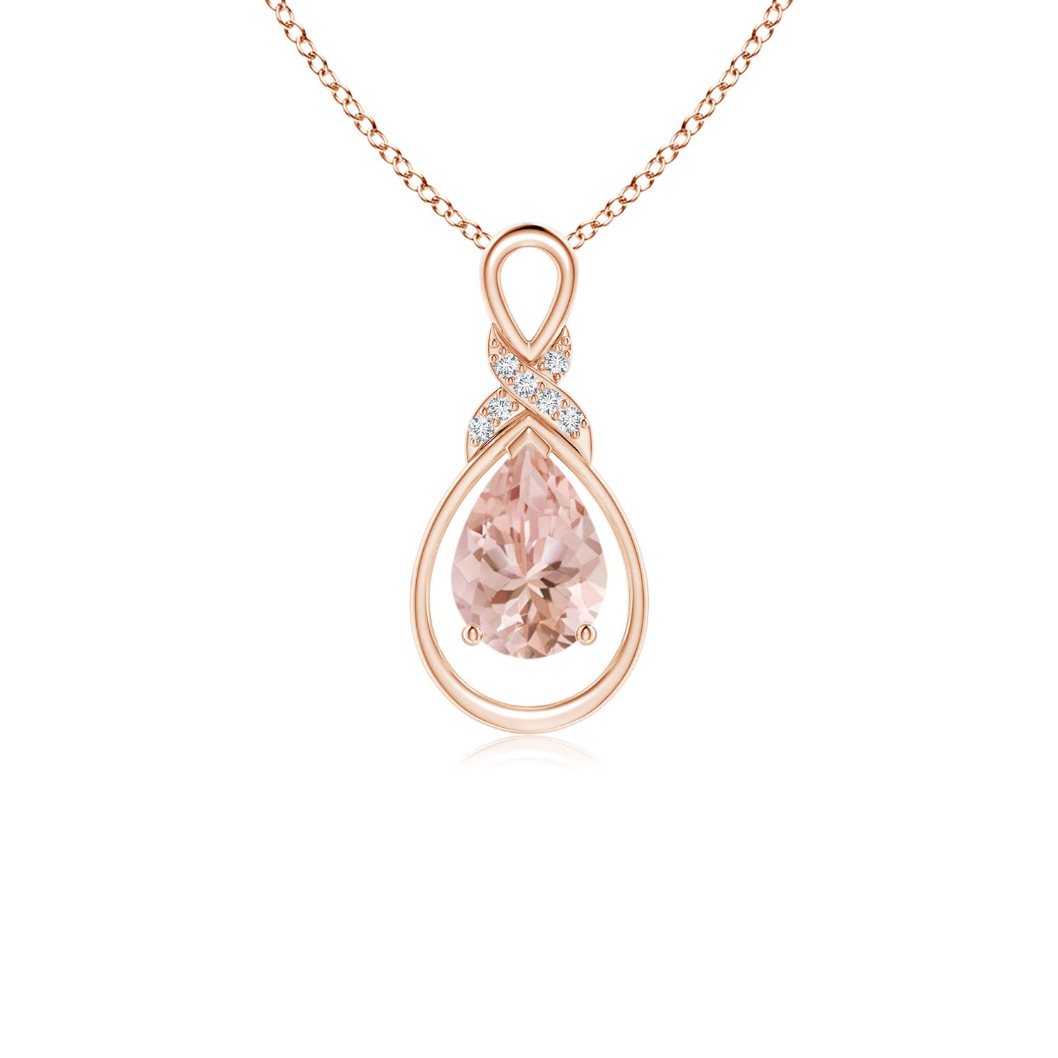 AAAA - Morganite / 0.62 CT / 14 KT Rose Gold