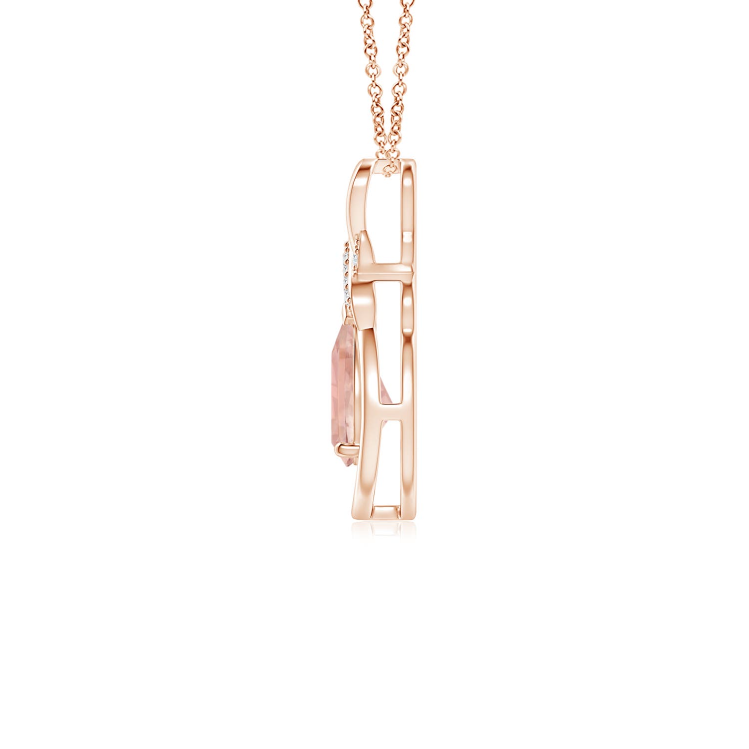 AAAA - Morganite / 0.62 CT / 14 KT Rose Gold