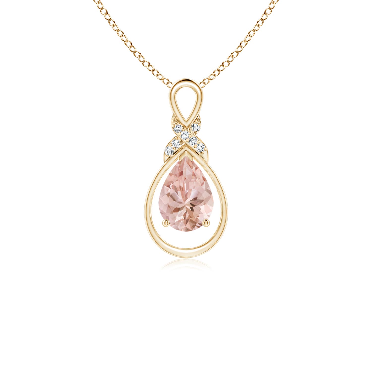 AAAA - Morganite / 0.62 CT / 14 KT Yellow Gold