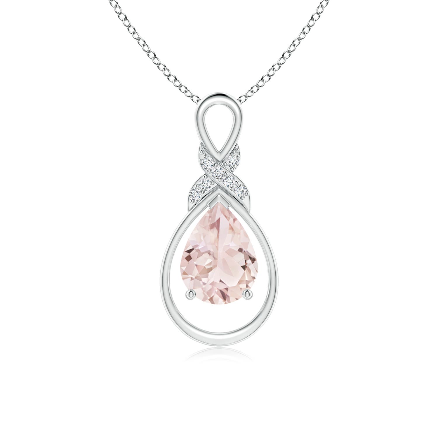 A - Morganite / 0.99 CT / 14 KT White Gold