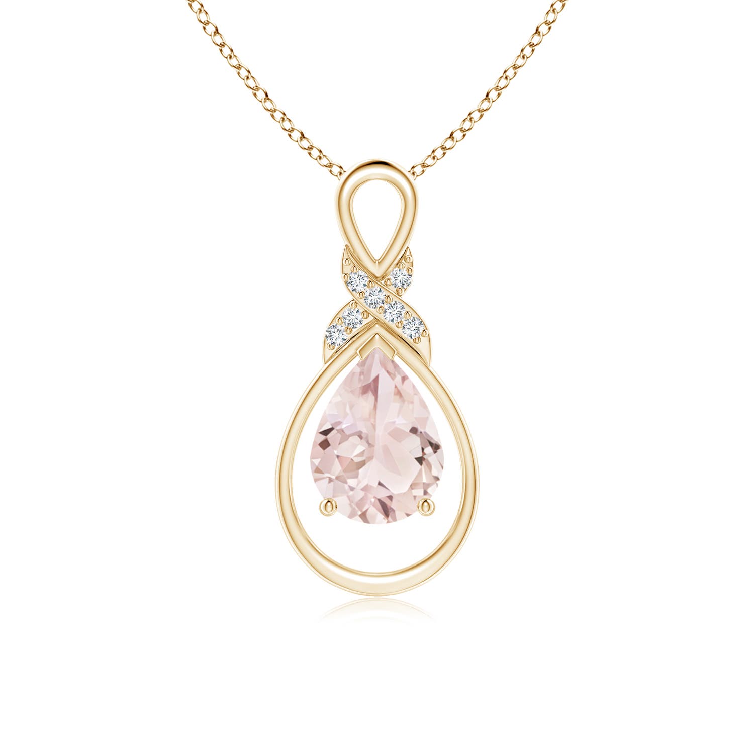 A - Morganite / 0.99 CT / 14 KT Yellow Gold