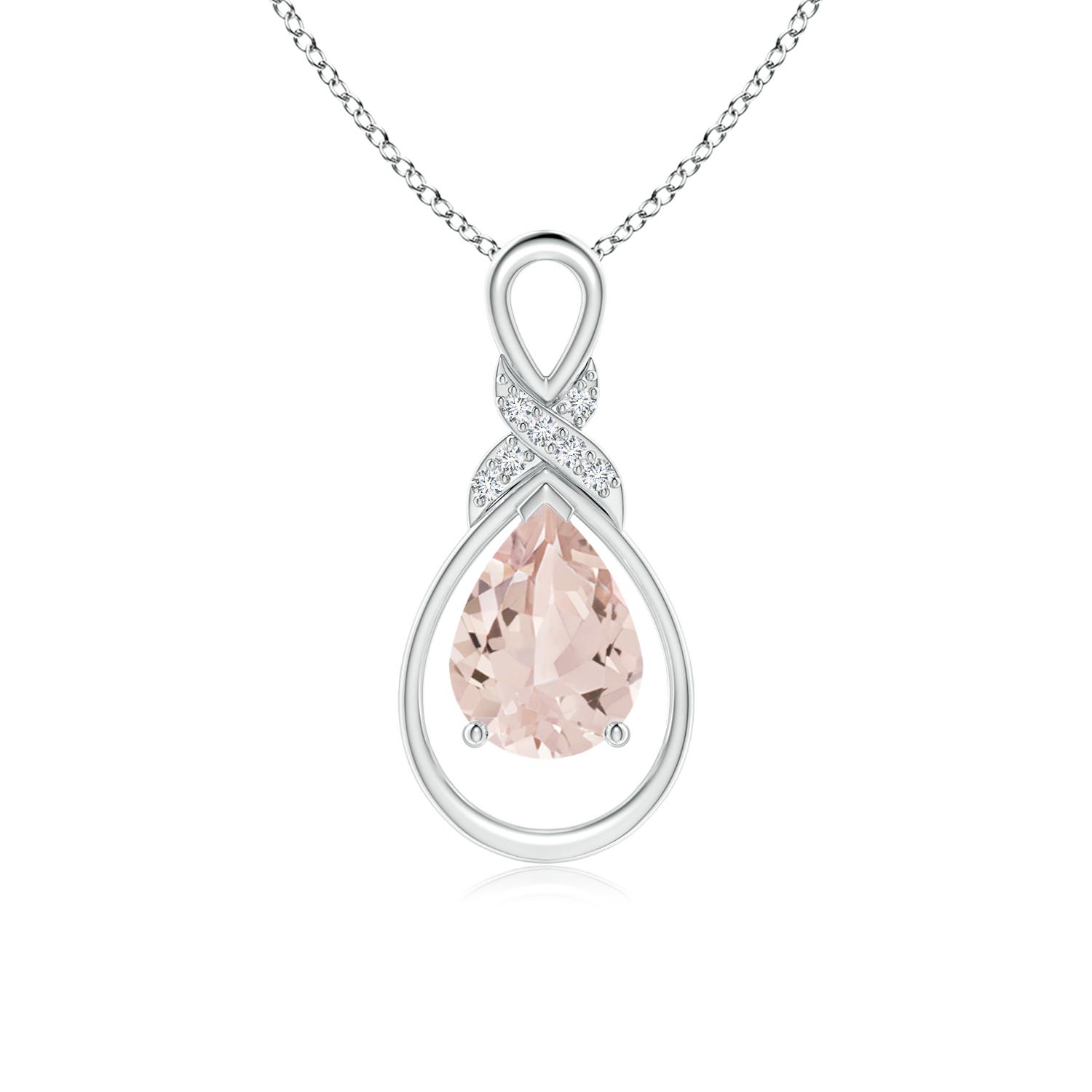 AA - Morganite / 0.99 CT / 14 KT White Gold