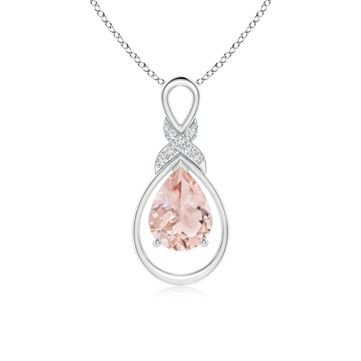 AAA - Morganite / 0.99 CT / 14 KT White Gold