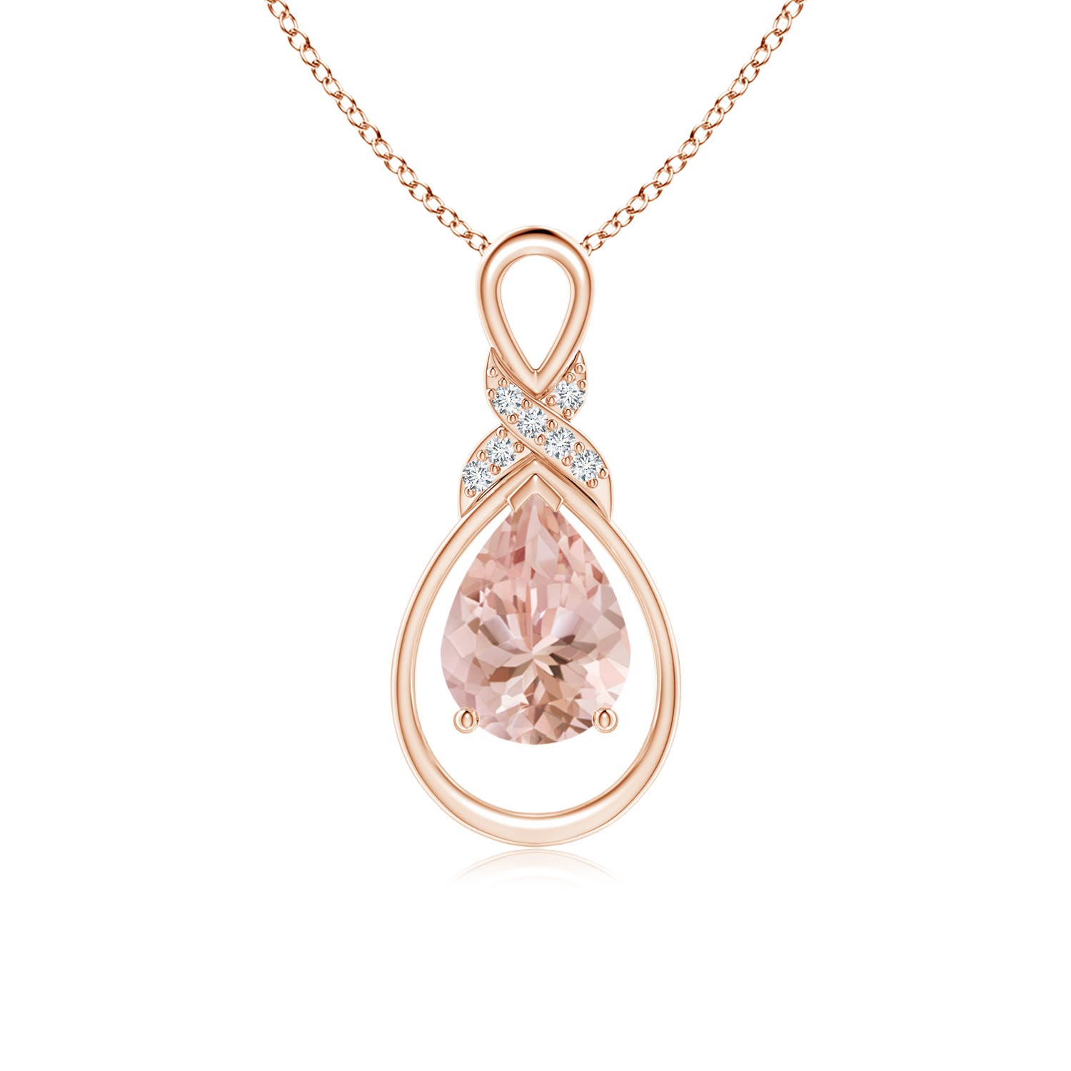 AAAA - Morganite / 0.99 CT / 14 KT Rose Gold