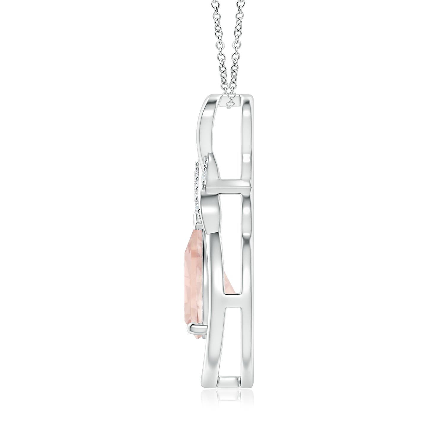 A - Morganite / 1.44 CT / 14 KT White Gold