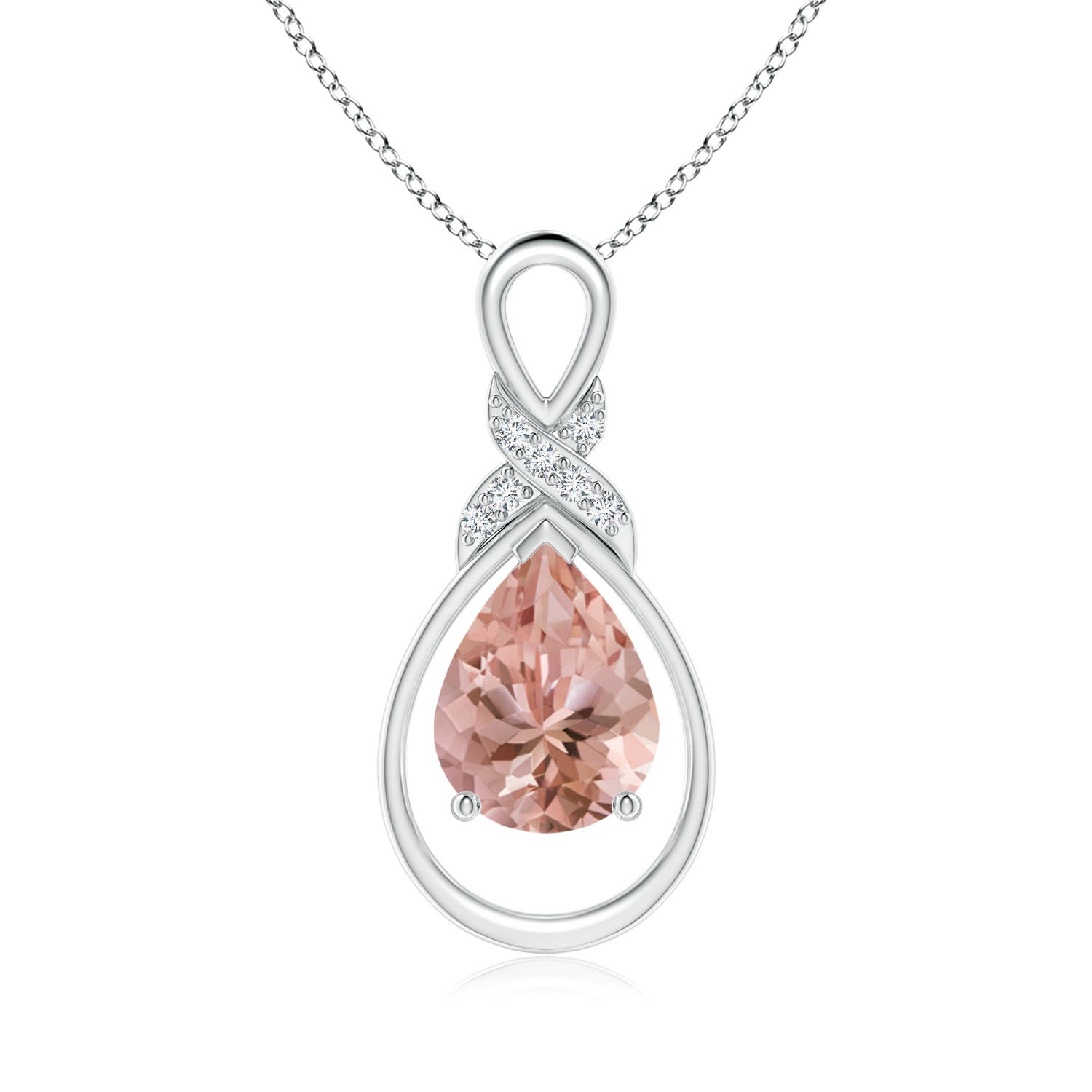 AAAA - Morganite / 1.44 CT / 14 KT White Gold