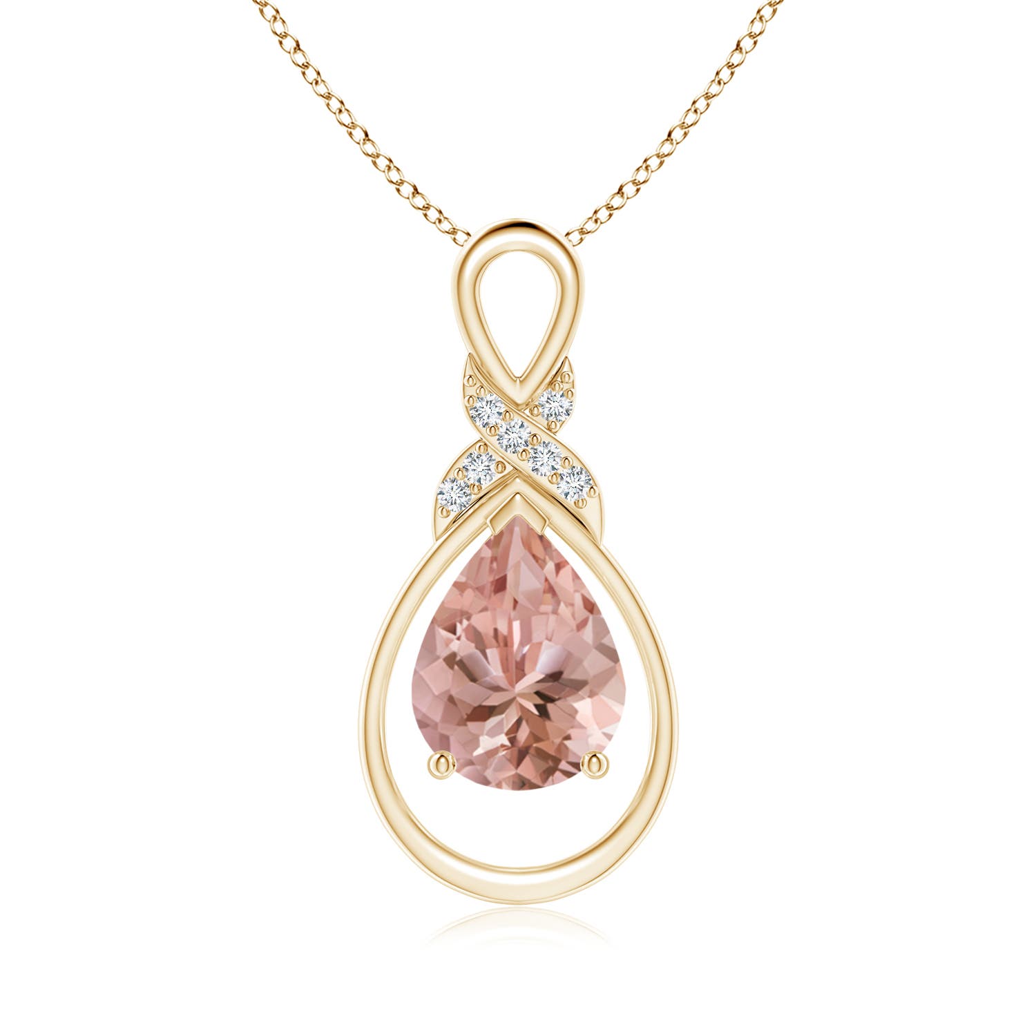 AAAA - Morganite / 1.44 CT / 14 KT Yellow Gold