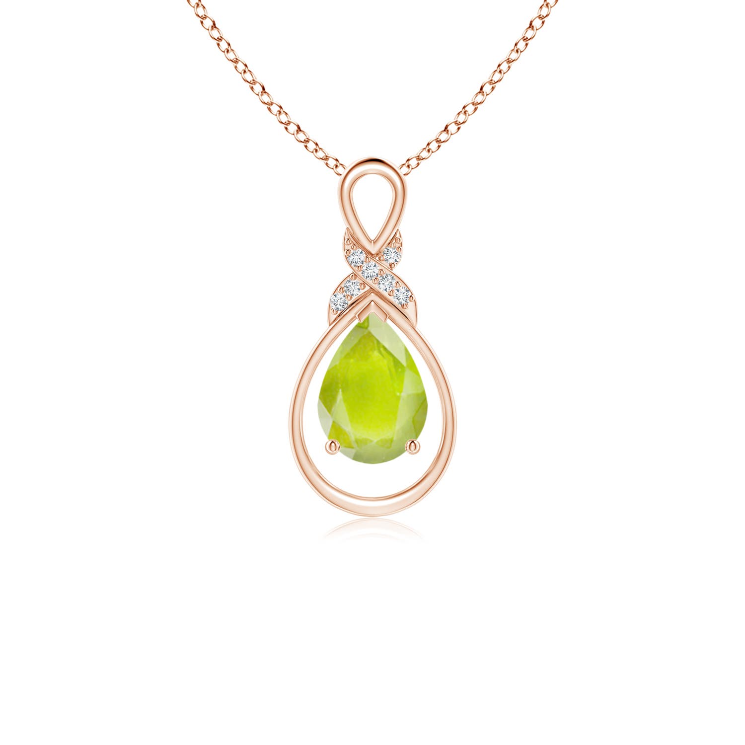 A - Peridot / 0.72 CT / 14 KT Rose Gold