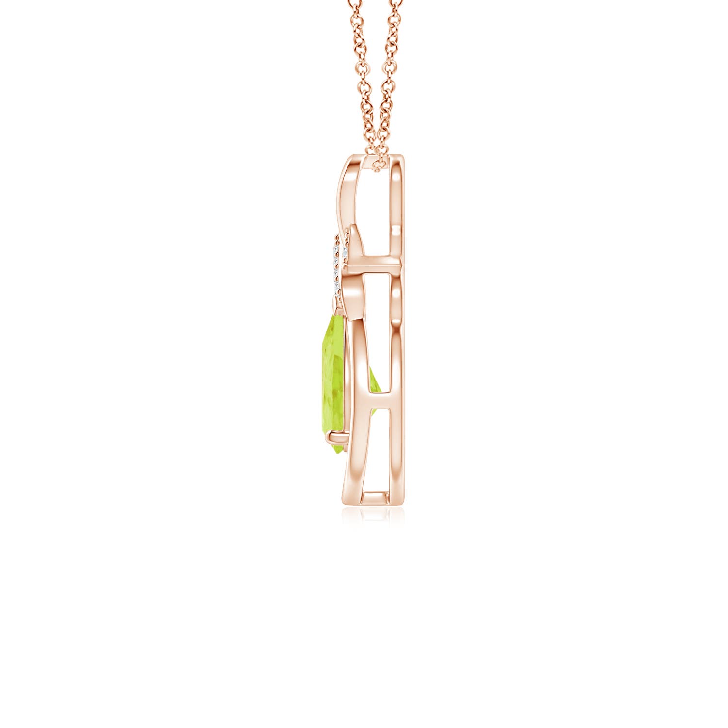 A - Peridot / 0.72 CT / 14 KT Rose Gold