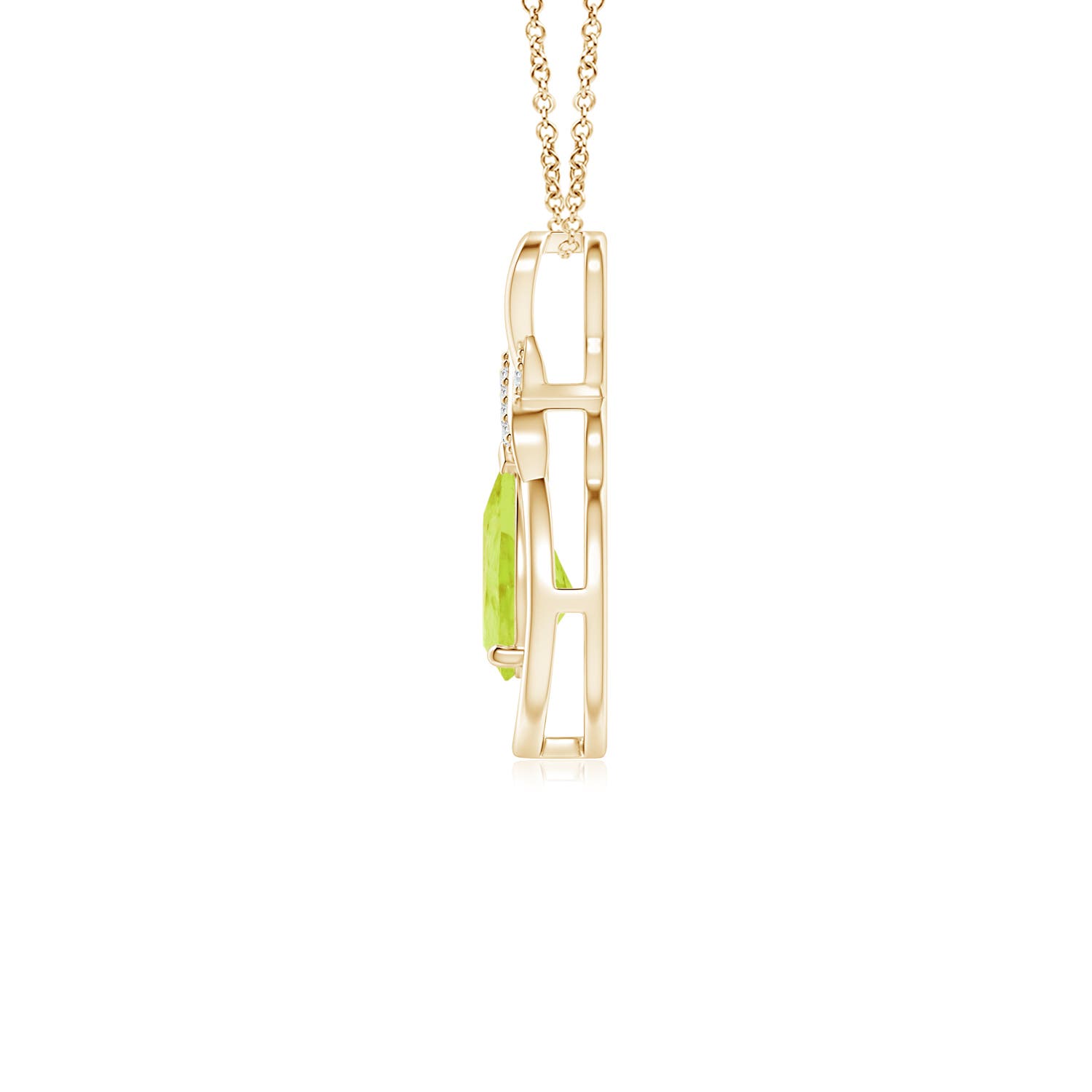 A - Peridot / 0.72 CT / 14 KT Yellow Gold