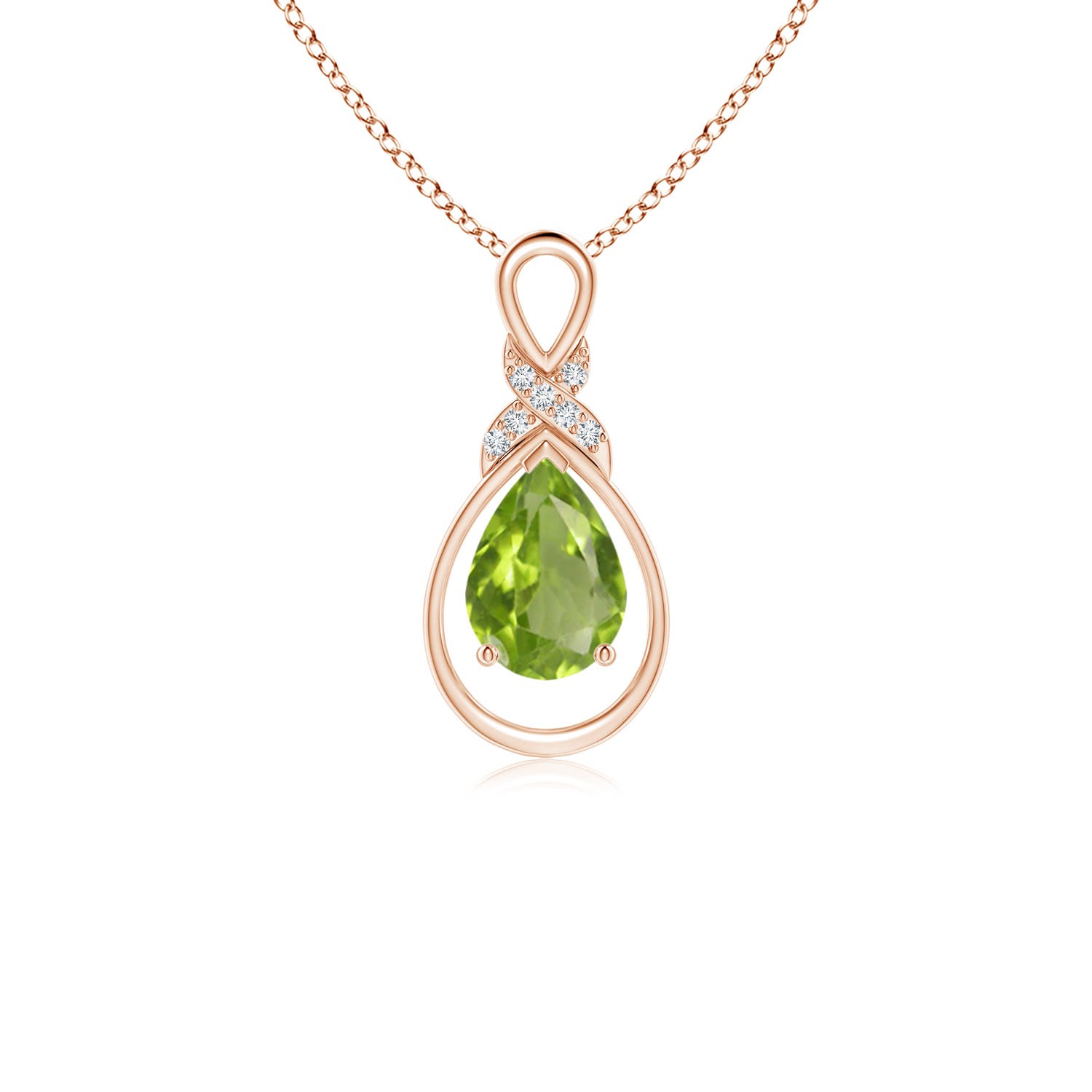 AA - Peridot / 0.72 CT / 14 KT Rose Gold