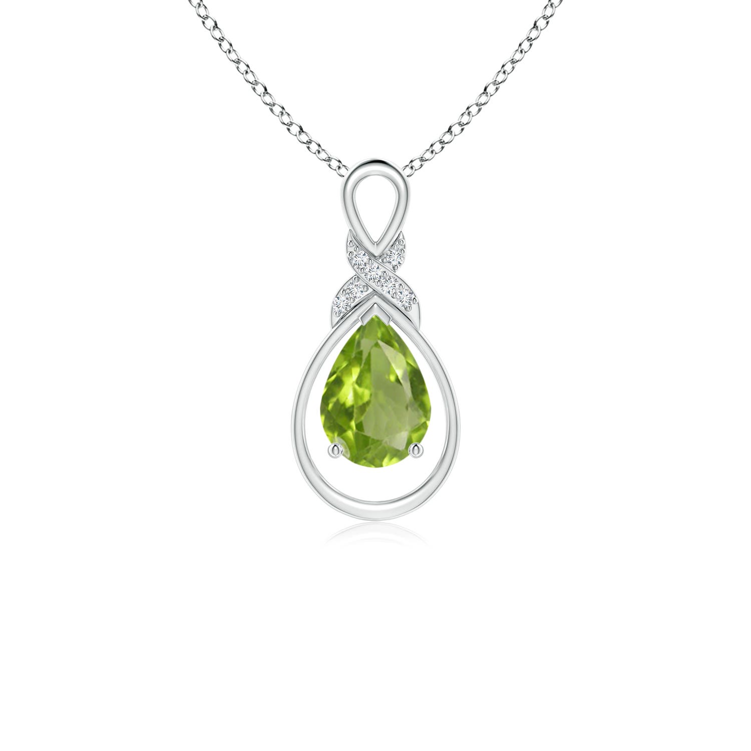 AA - Peridot / 0.72 CT / 14 KT White Gold