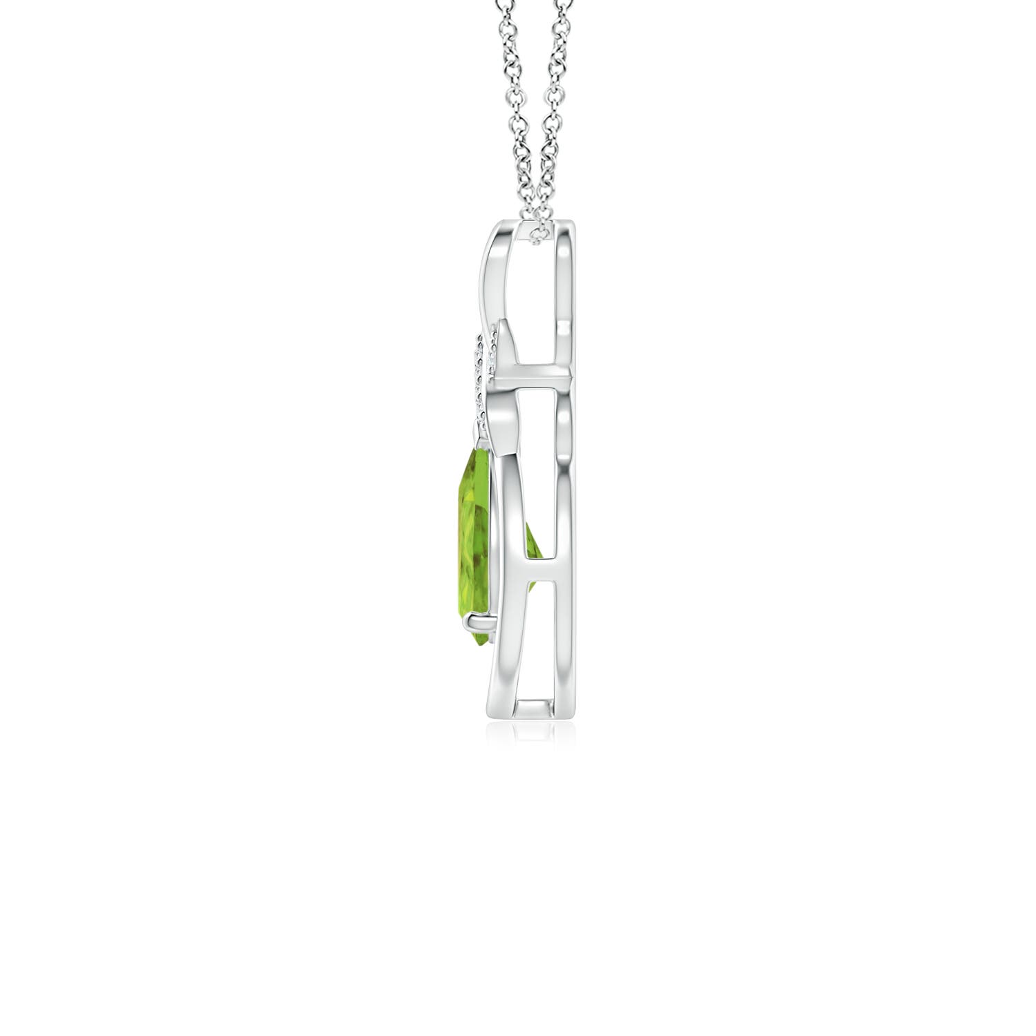 AA - Peridot / 0.72 CT / 14 KT White Gold