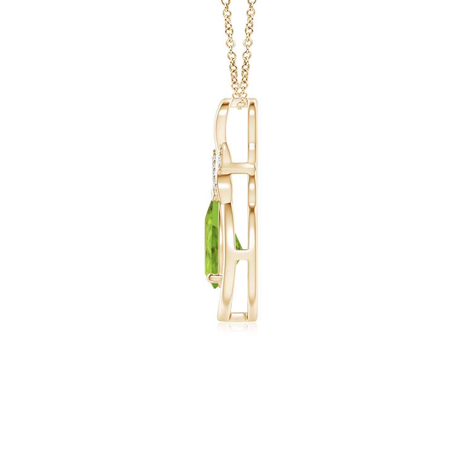 AA - Peridot / 0.72 CT / 14 KT Yellow Gold