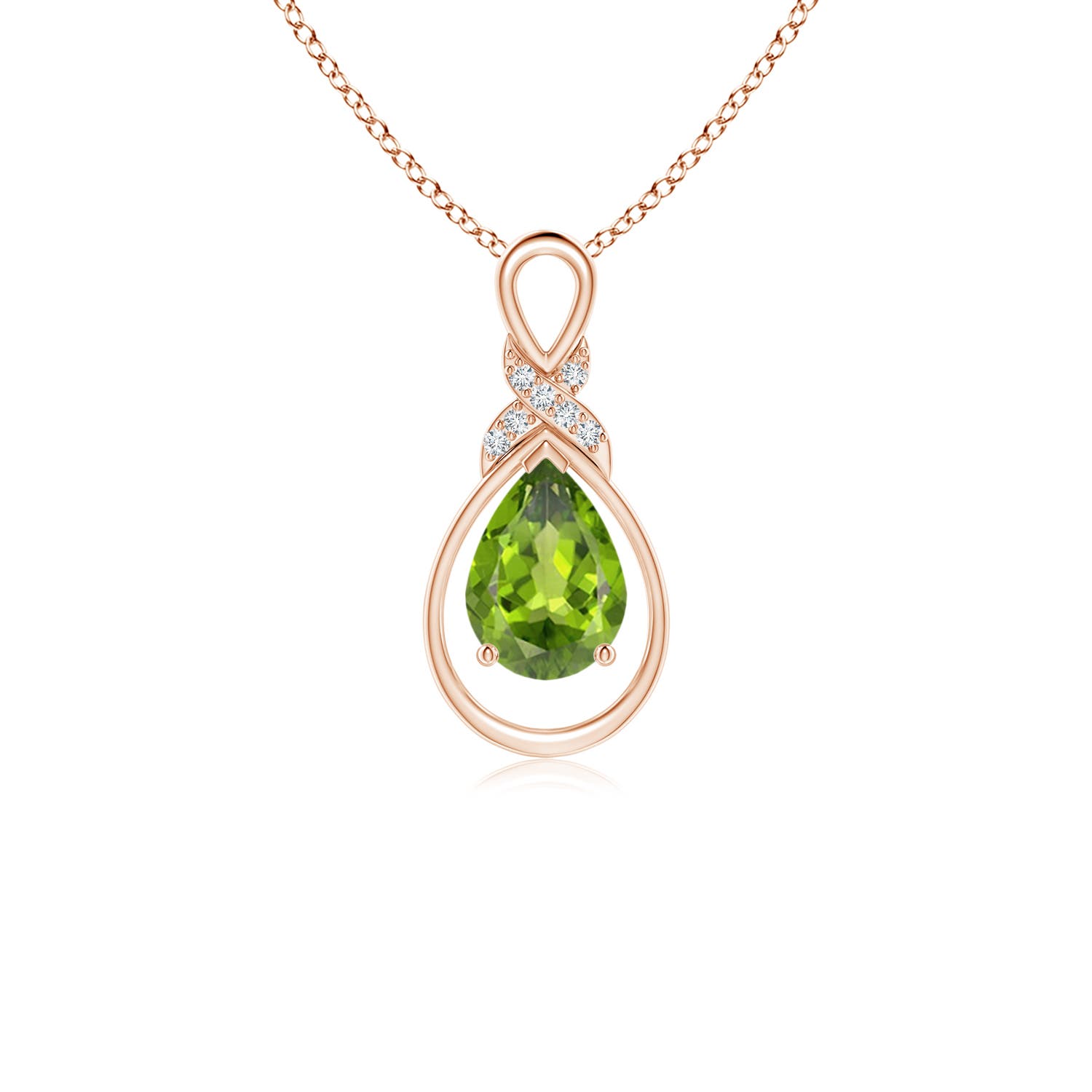 AAA - Peridot / 0.72 CT / 14 KT Rose Gold