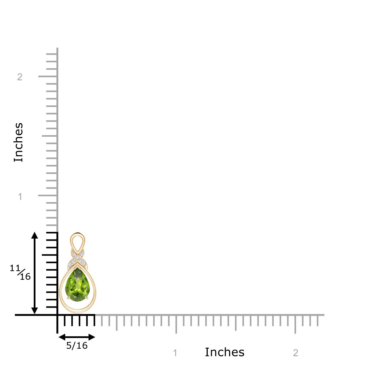 AAA - Peridot / 0.72 CT / 14 KT Yellow Gold