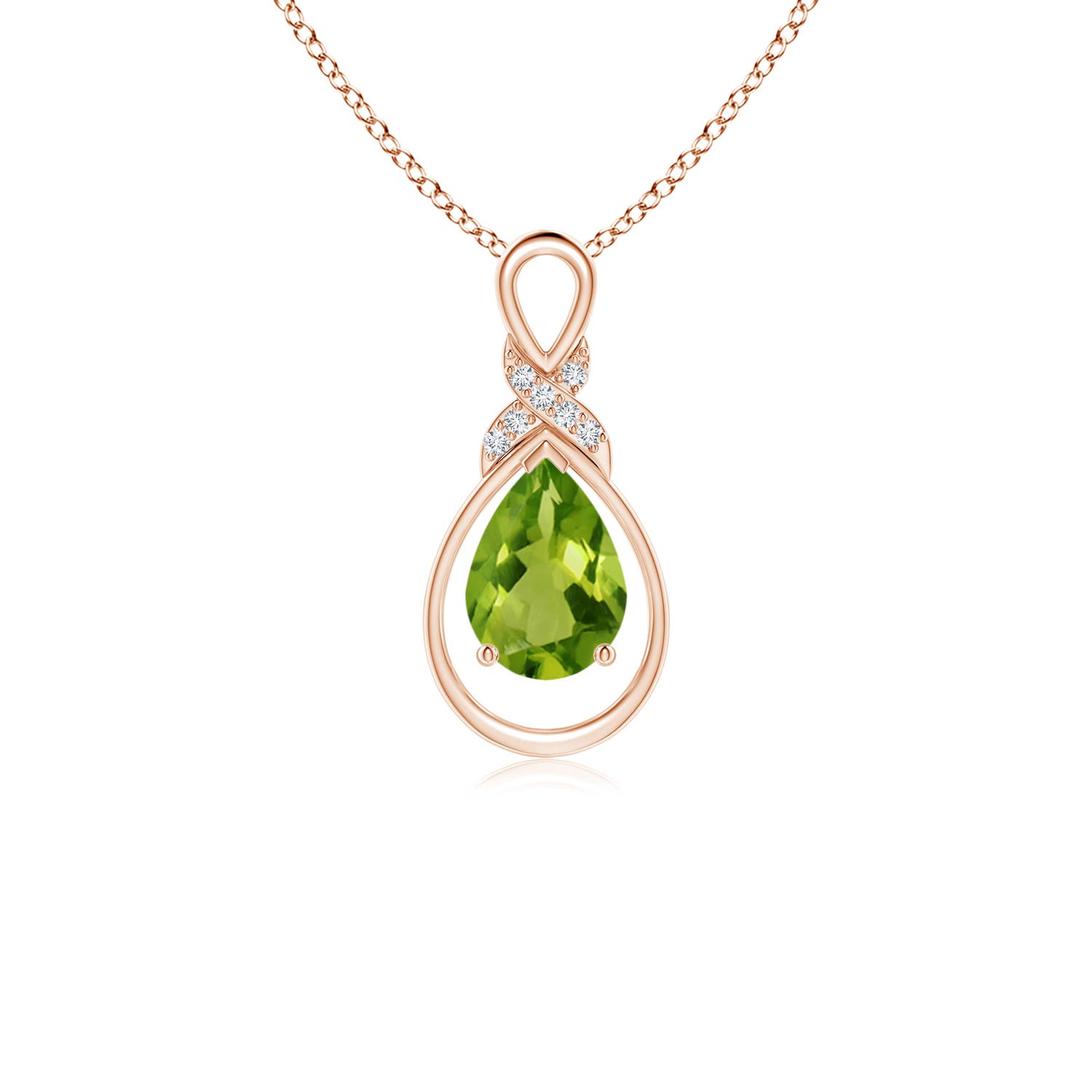 AAAA - Peridot / 0.72 CT / 14 KT Rose Gold