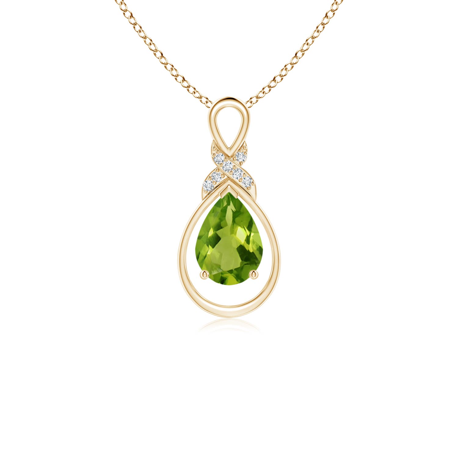 AAAA - Peridot / 0.72 CT / 14 KT Yellow Gold