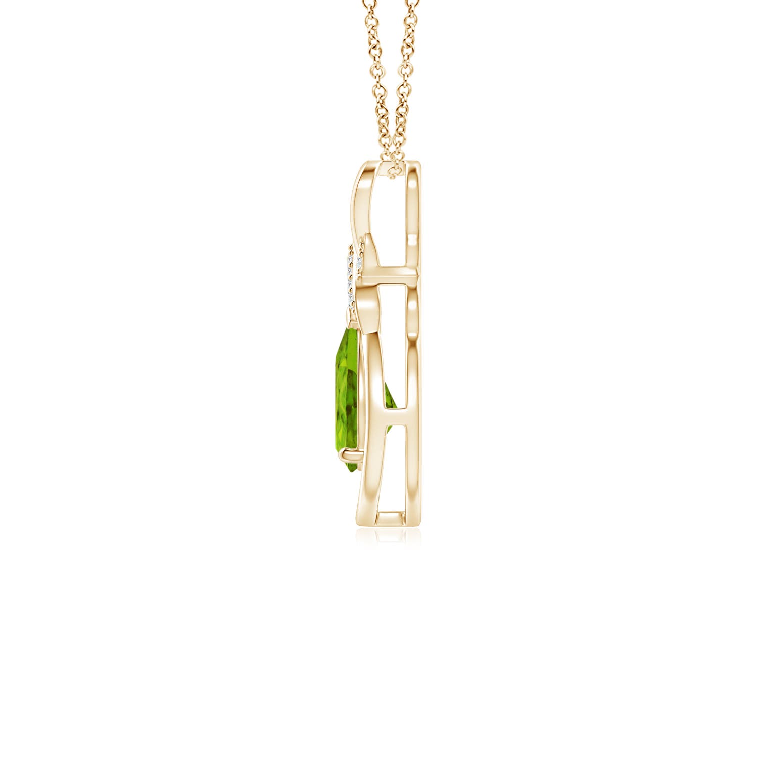 AAAA - Peridot / 0.72 CT / 14 KT Yellow Gold