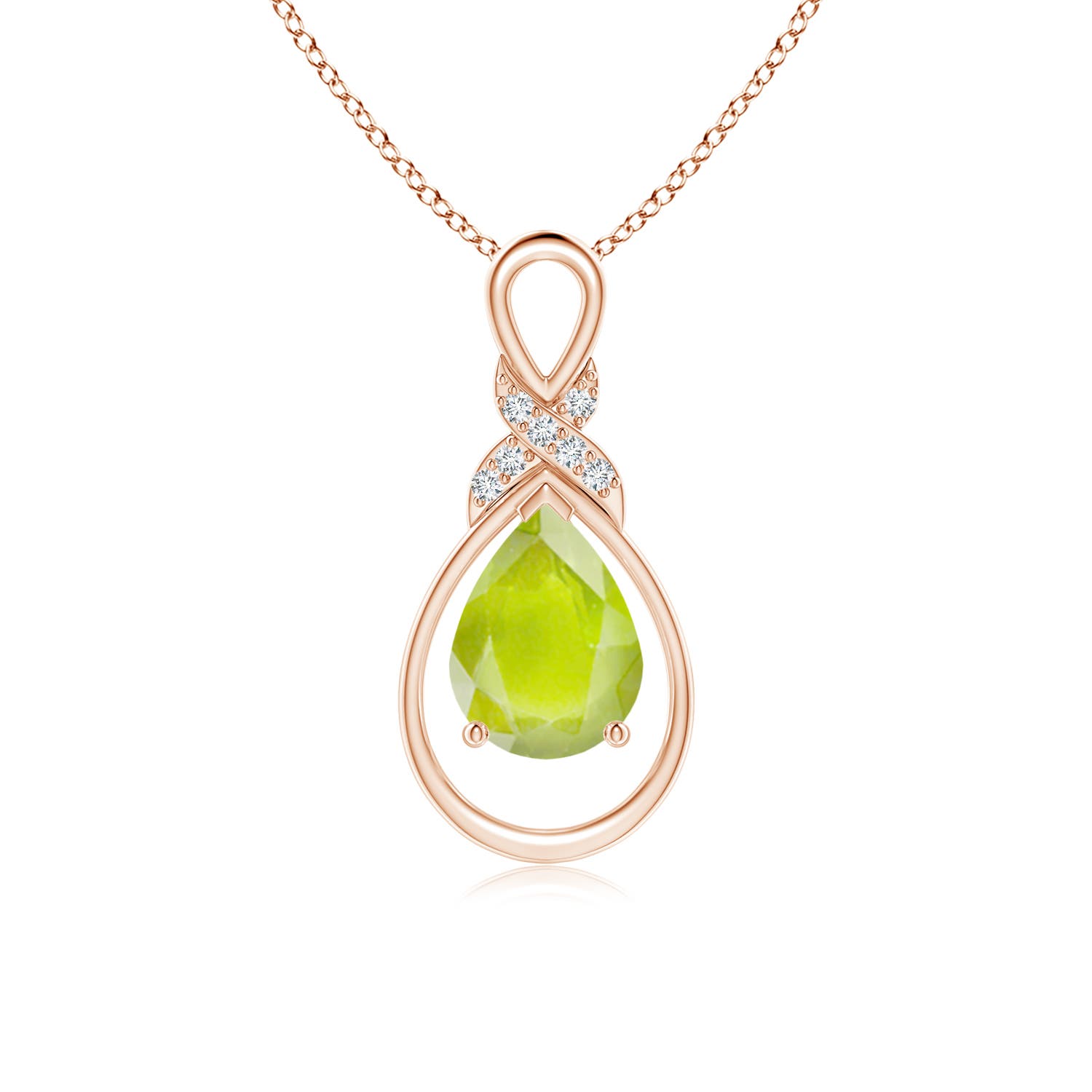 A - Peridot / 1.14 CT / 14 KT Rose Gold