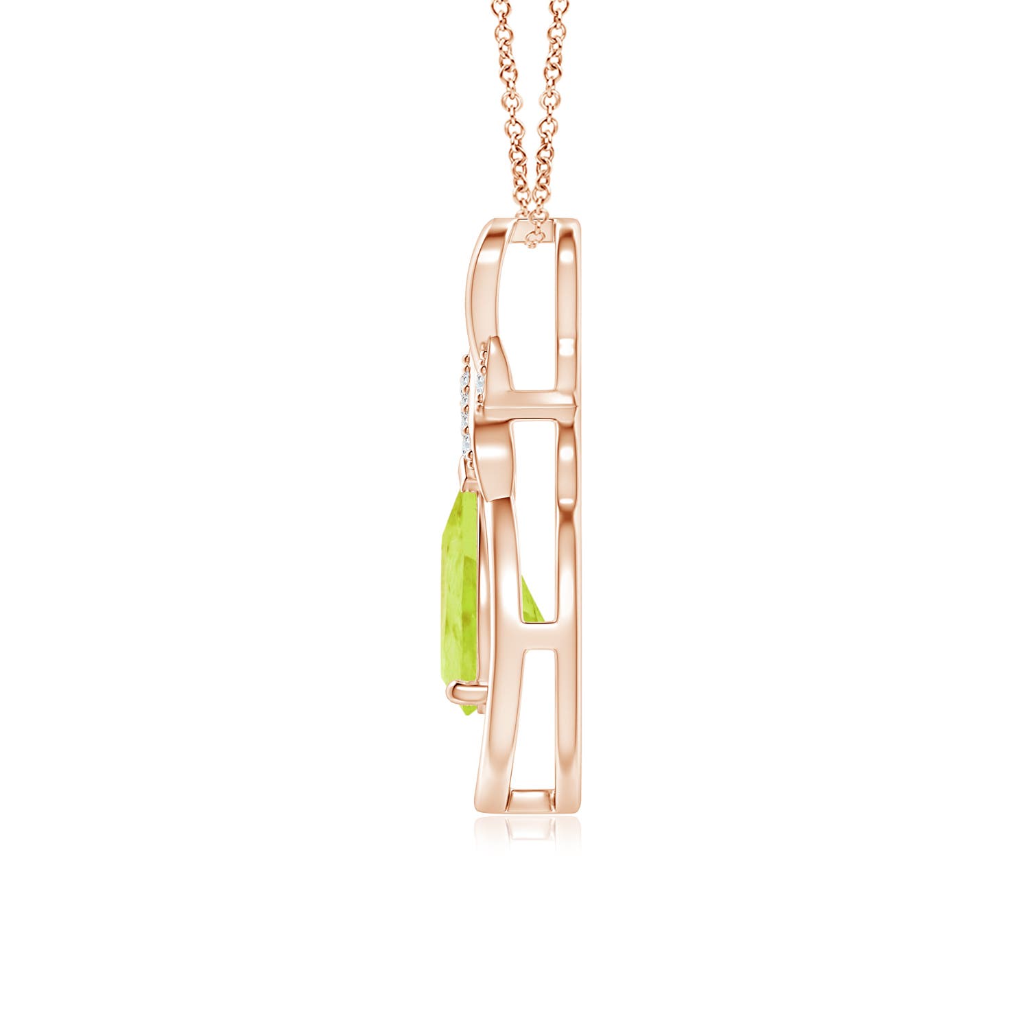 A - Peridot / 1.14 CT / 14 KT Rose Gold