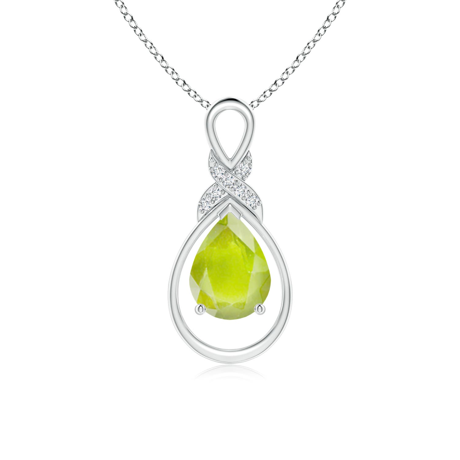 A - Peridot / 1.14 CT / 14 KT White Gold