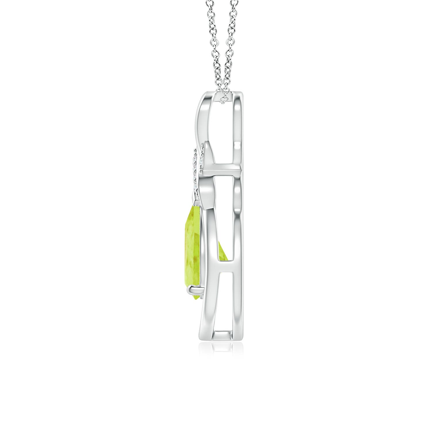 A - Peridot / 1.14 CT / 14 KT White Gold