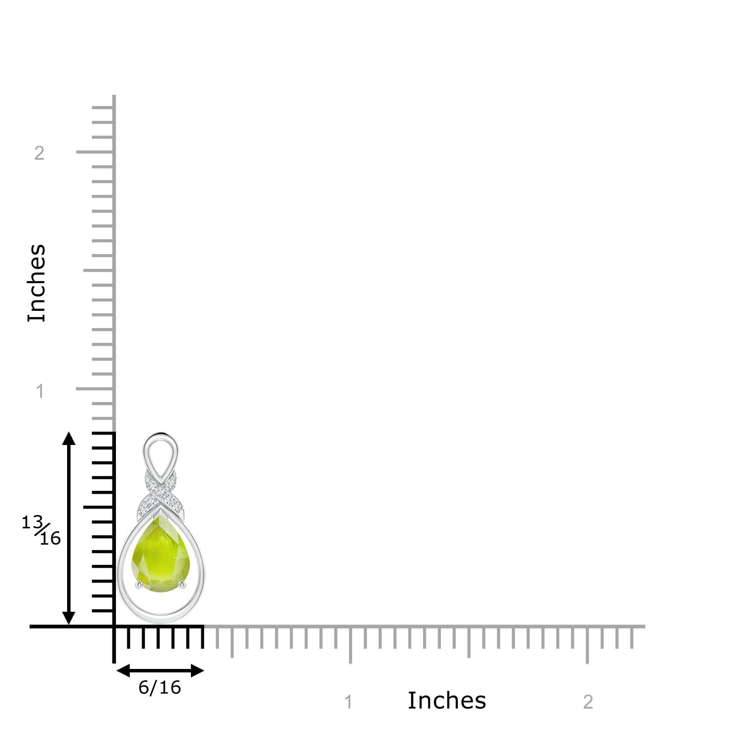 A - Peridot / 1.14 CT / 14 KT White Gold