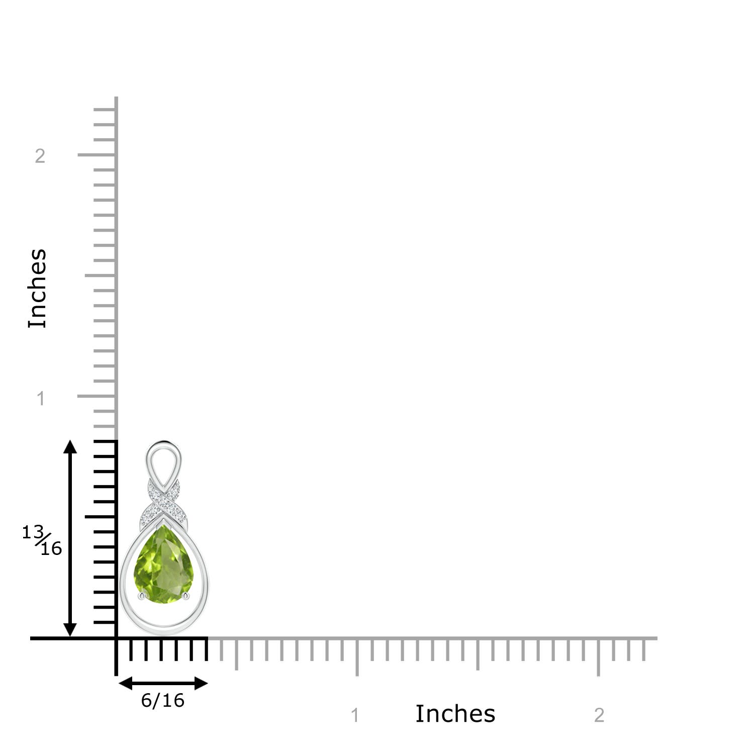 AA - Peridot / 1.14 CT / 14 KT White Gold