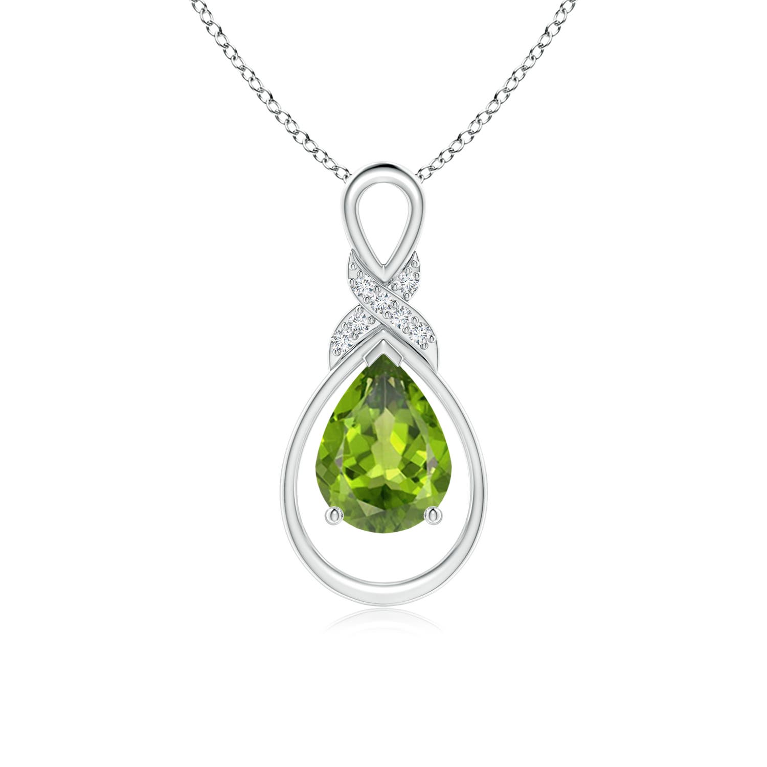 AAA - Peridot / 1.14 CT / 14 KT White Gold