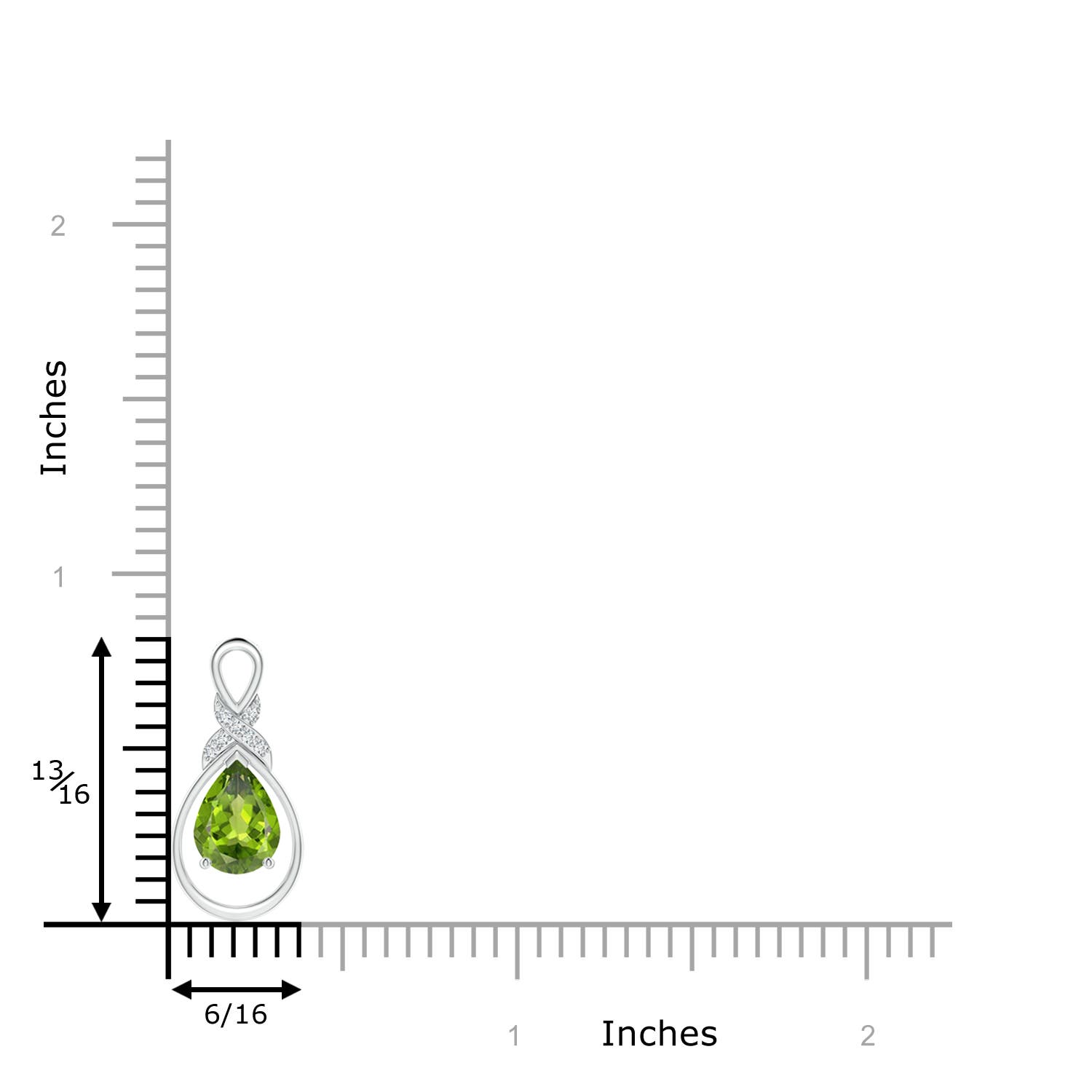 AAA - Peridot / 1.14 CT / 14 KT White Gold