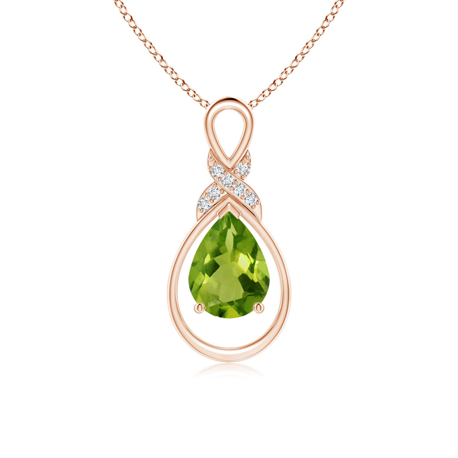 AAAA - Peridot / 1.14 CT / 14 KT Rose Gold