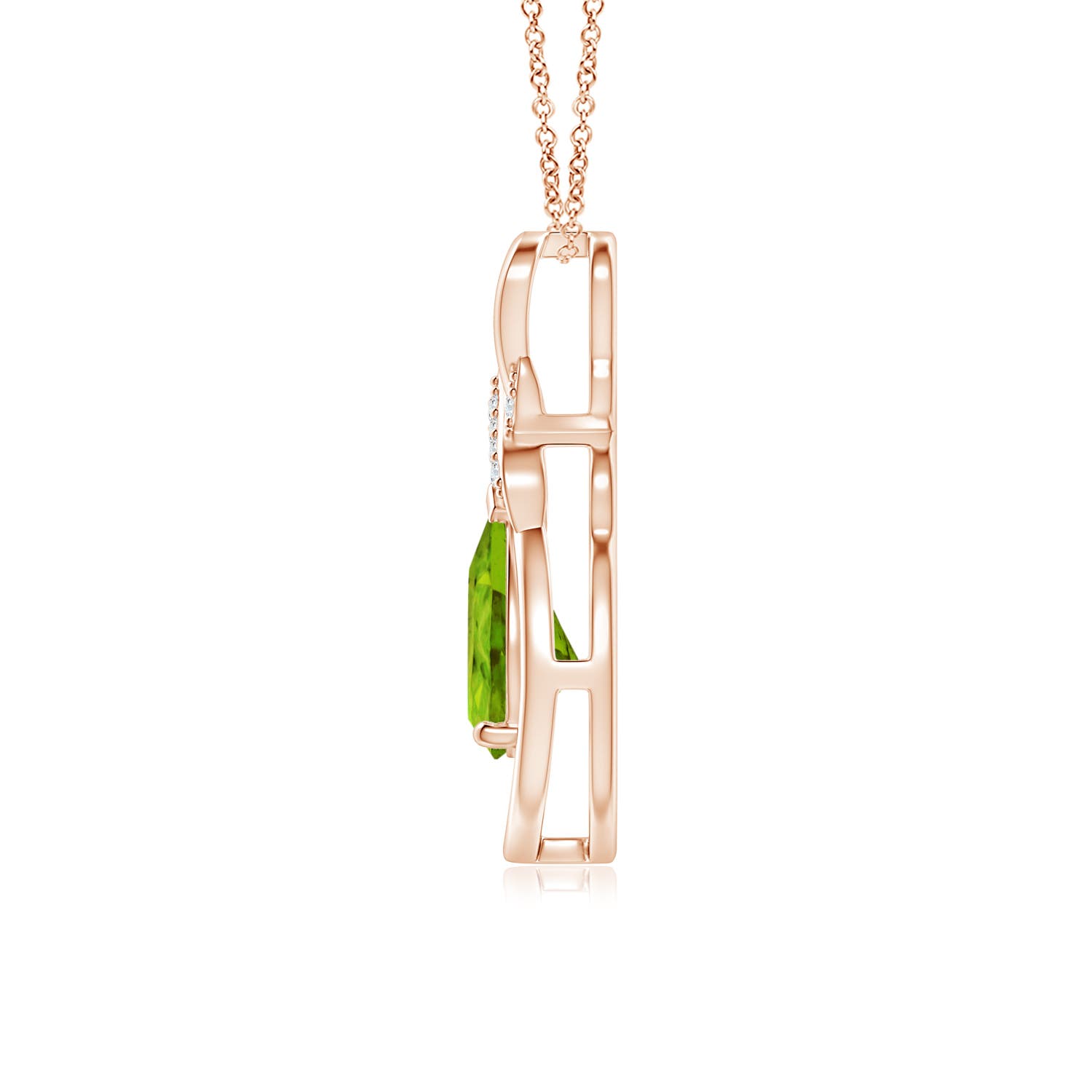 AAAA - Peridot / 1.14 CT / 14 KT Rose Gold