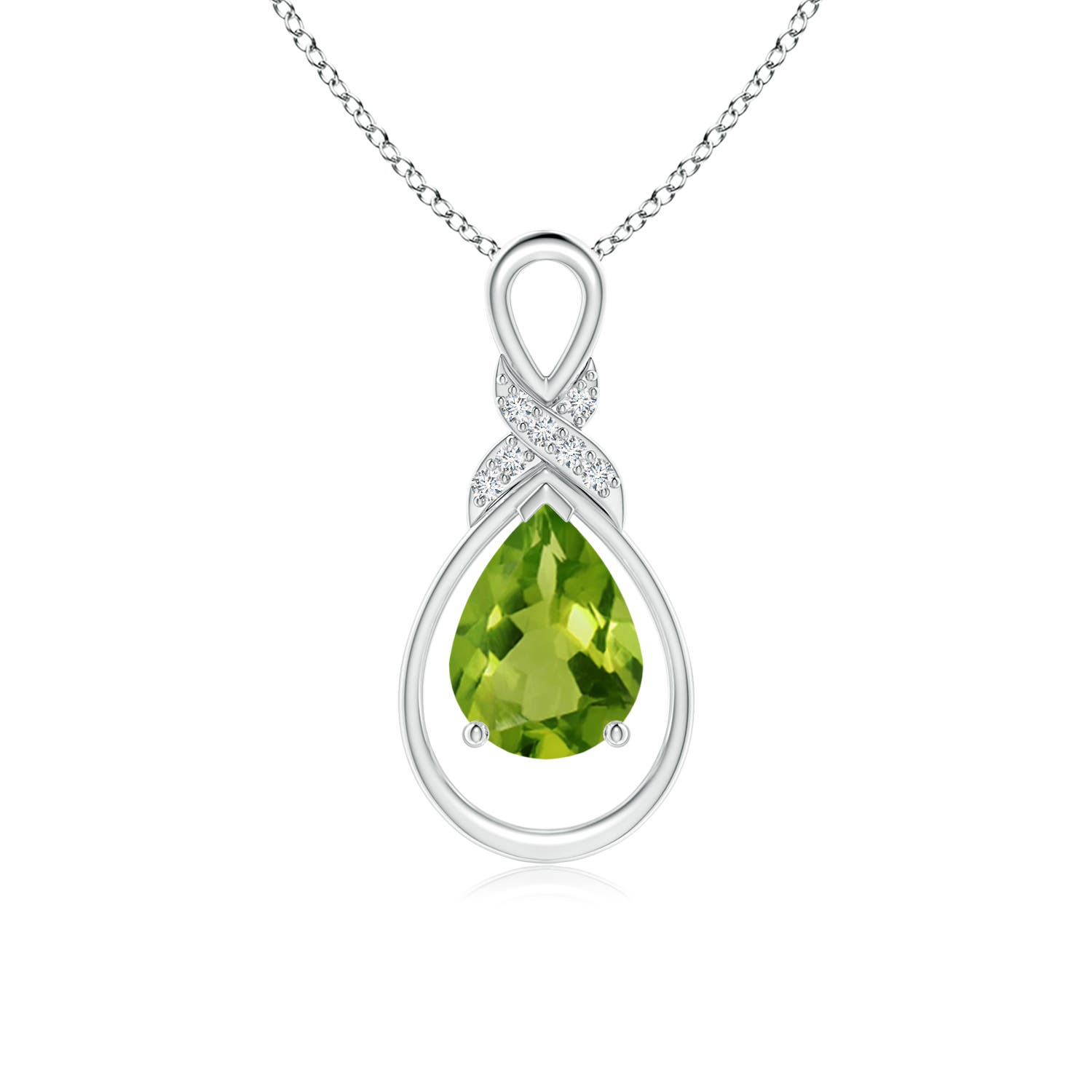 AAAA - Peridot / 1.14 CT / 14 KT White Gold