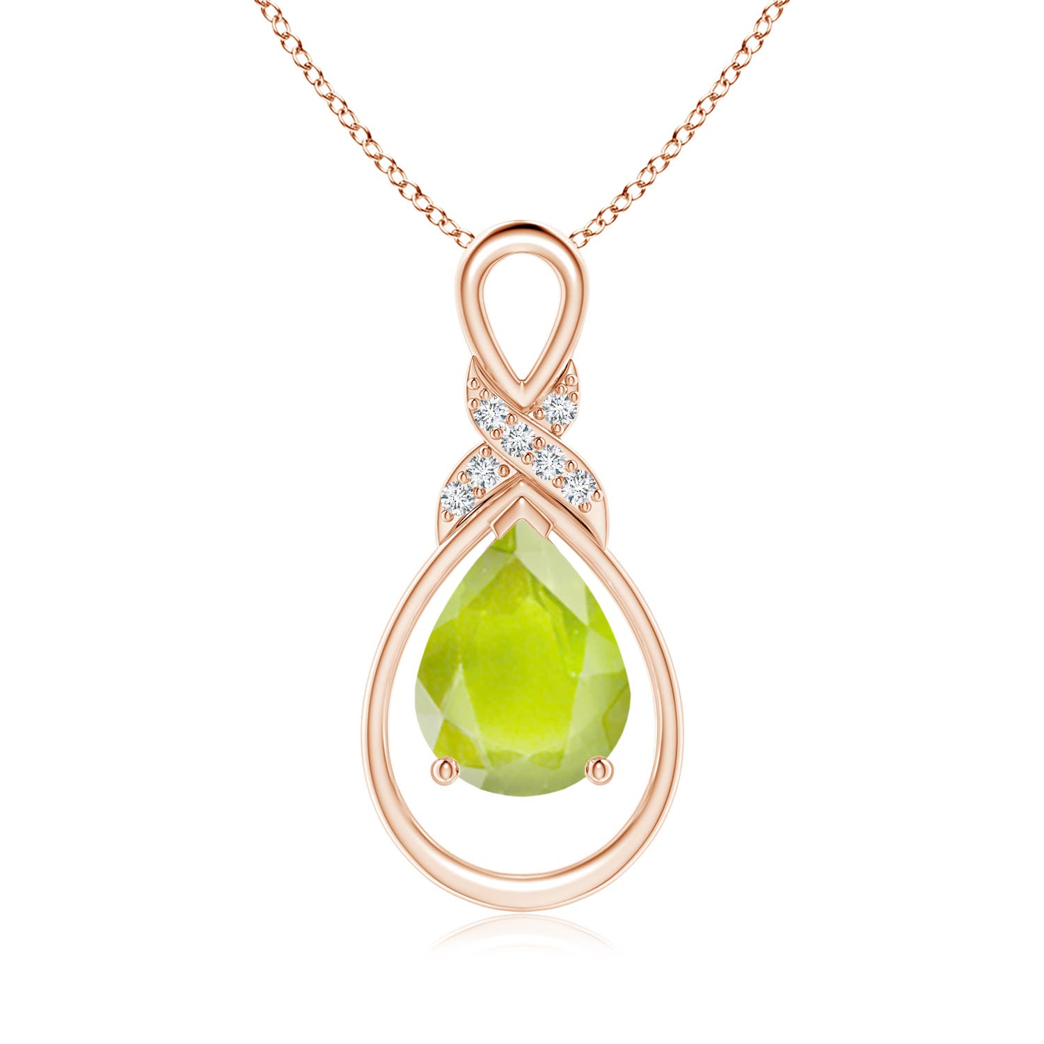 A - Peridot / 1.64 CT / 14 KT Rose Gold