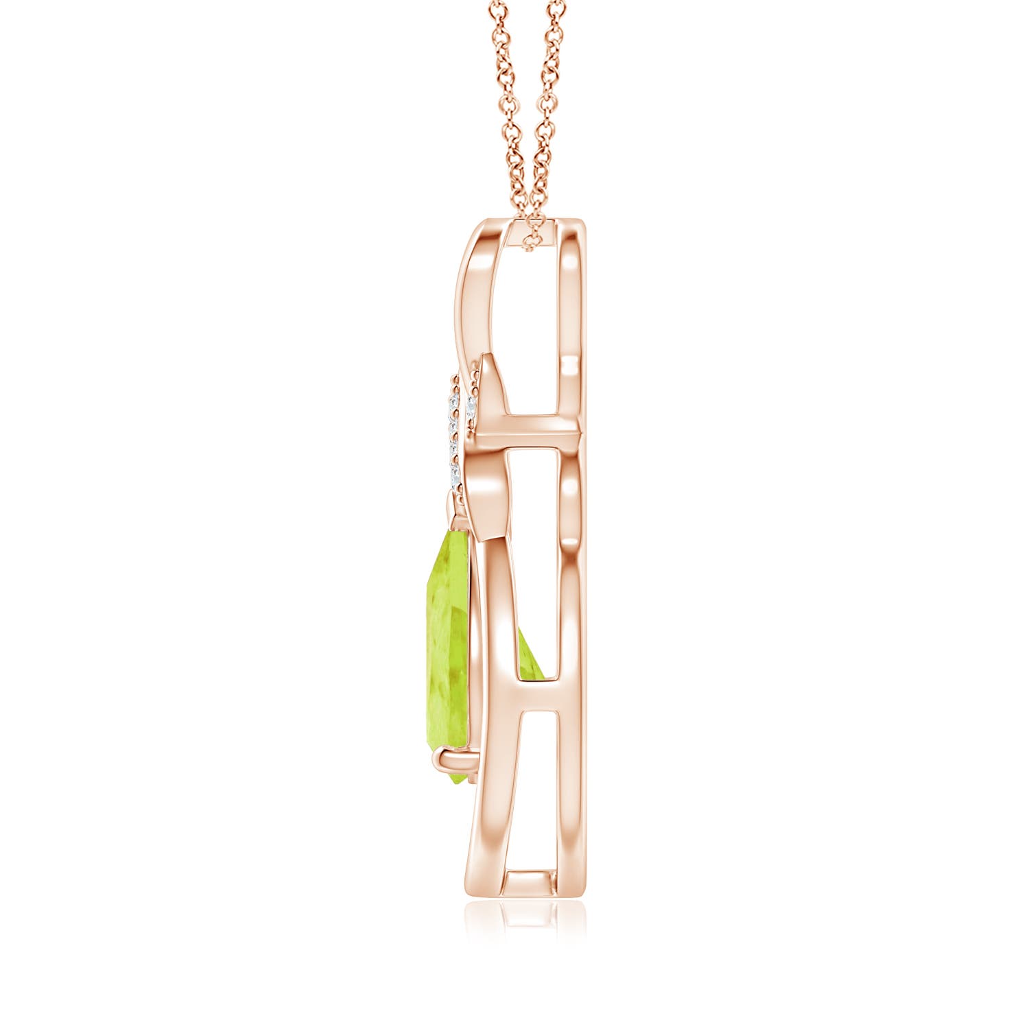 A - Peridot / 1.64 CT / 14 KT Rose Gold