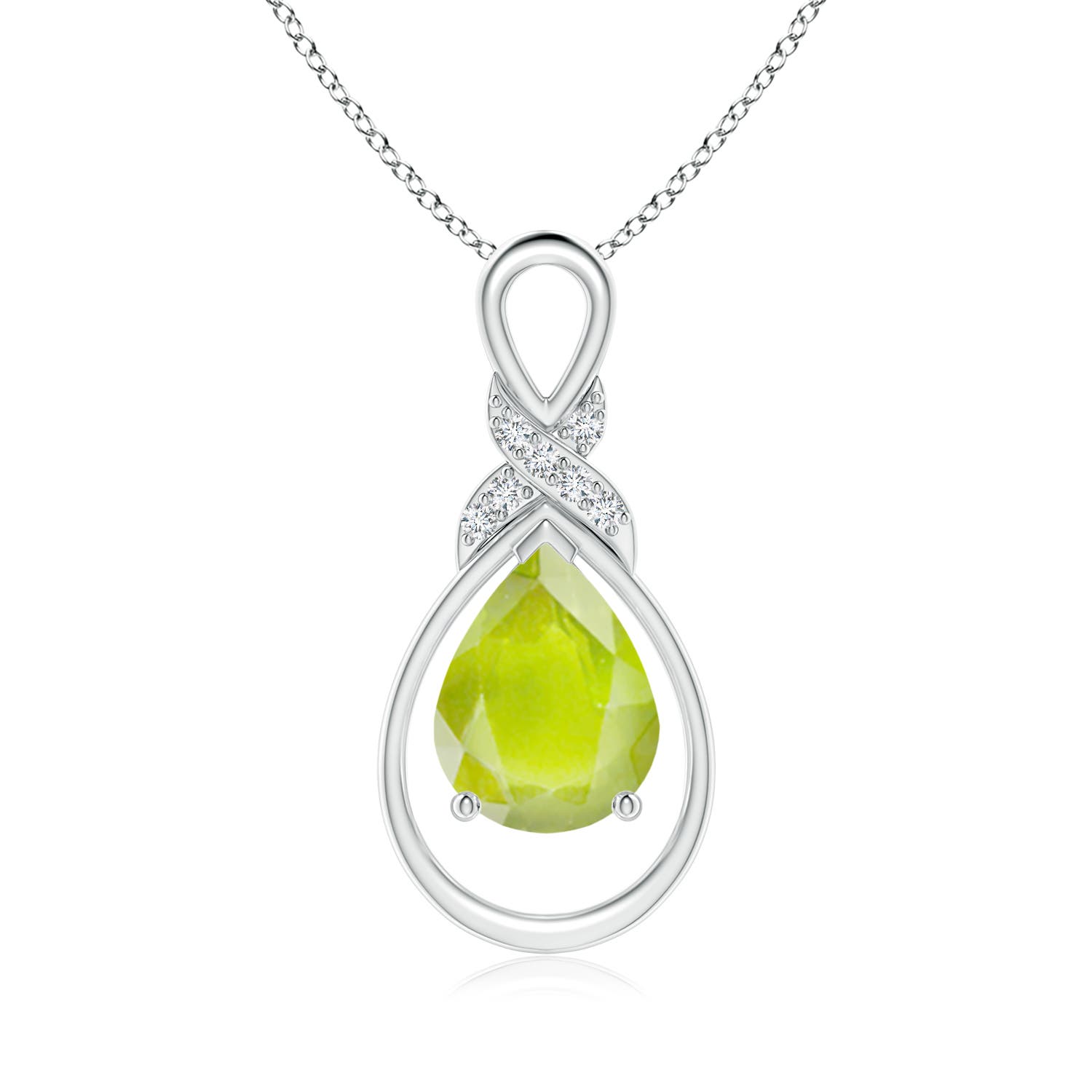 A - Peridot / 1.64 CT / 14 KT White Gold