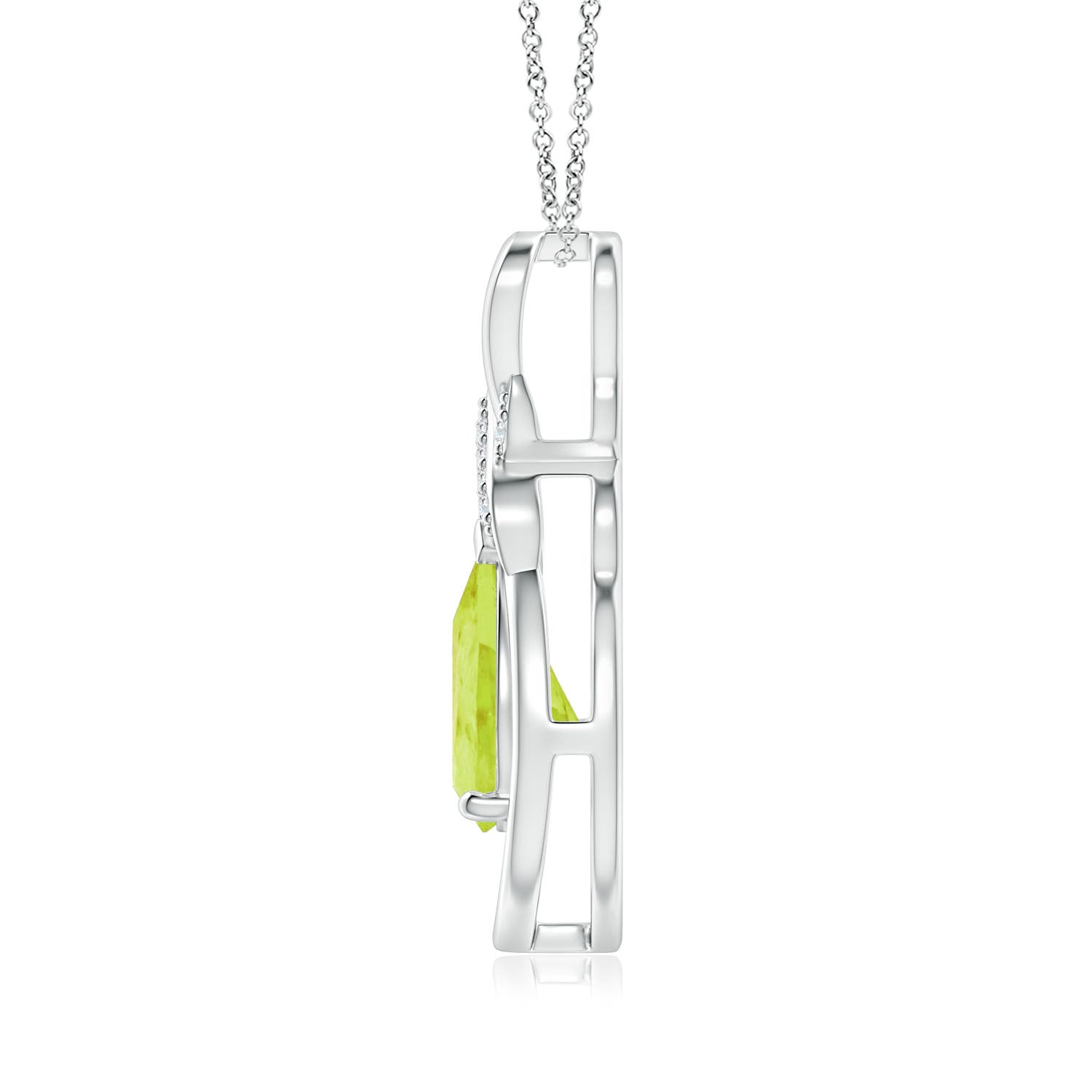 A - Peridot / 1.64 CT / 14 KT White Gold