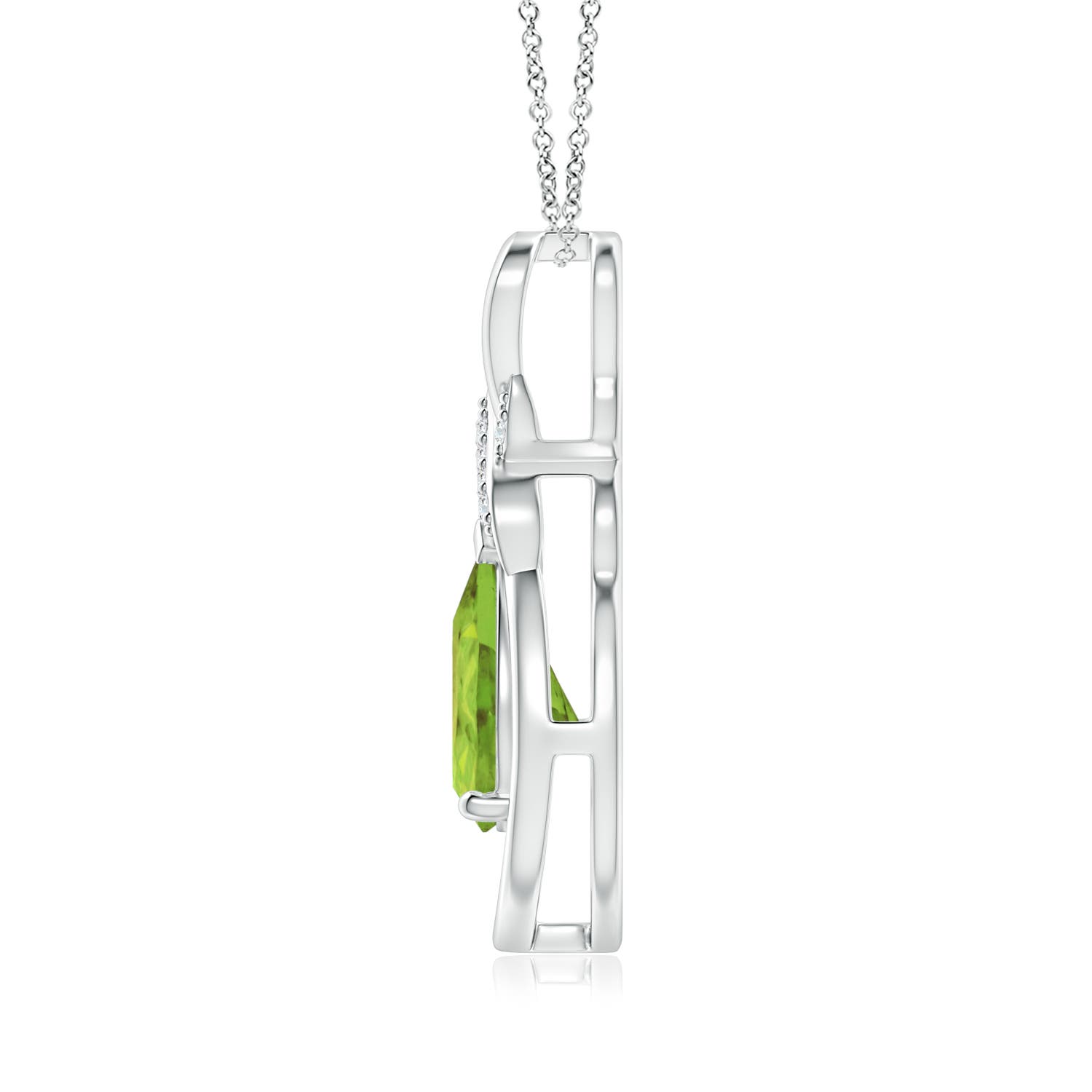 AA - Peridot / 1.64 CT / 14 KT White Gold